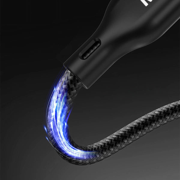 DUDAO A12MAXC Şarj Kablosu - 60W USB-C & Akıllı Saat Şarj Yeri (1.2m, Örgü, PD Destekli)