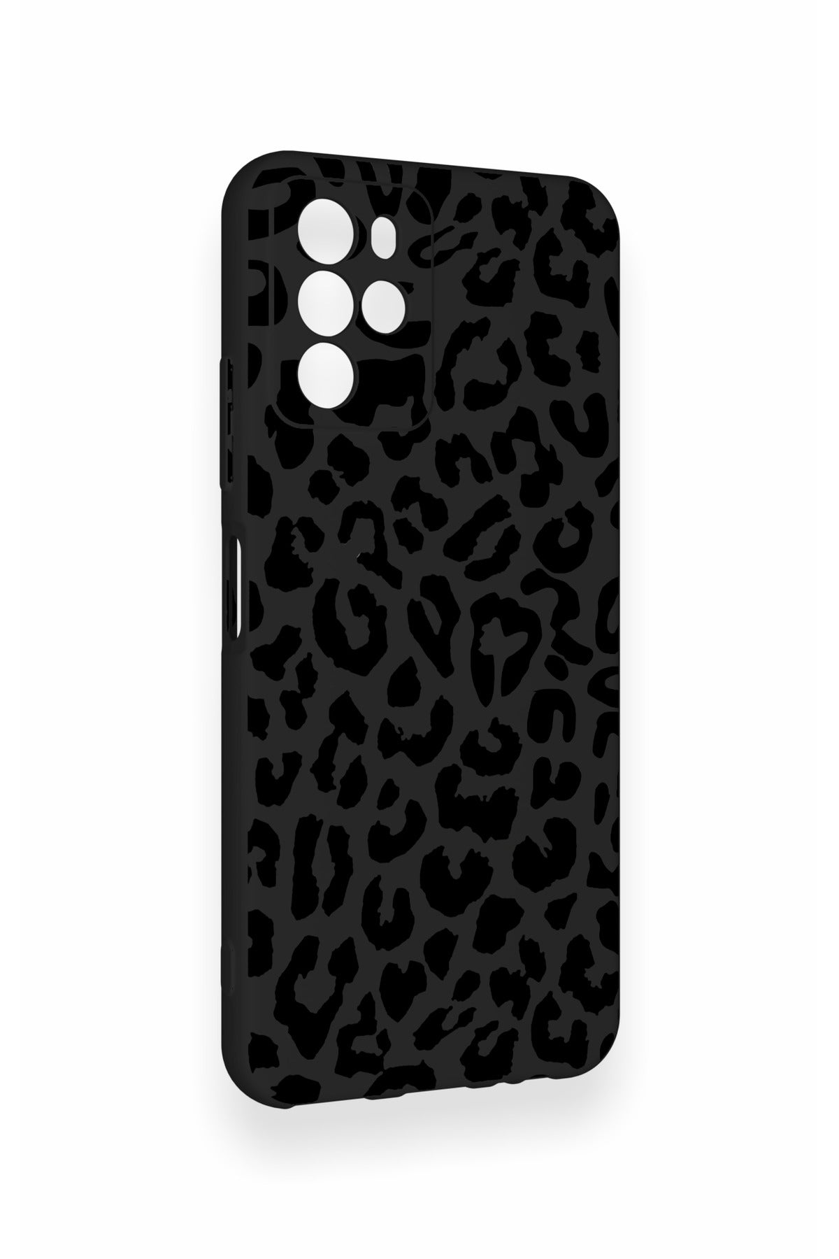 Omix x700 Uyumlu Siyah Leopar Desenli Silikon Kılıf