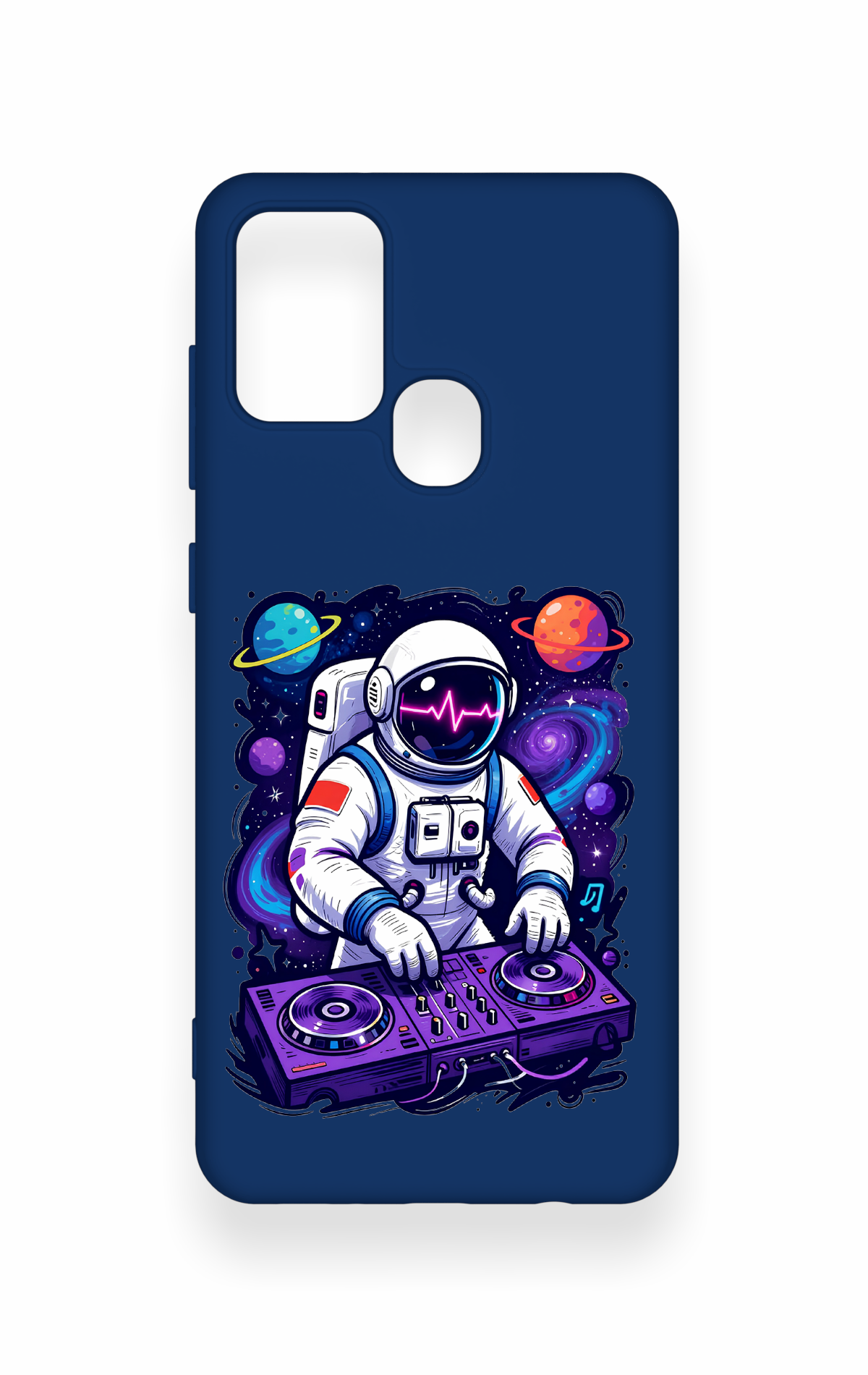Samsung A21S Uyumlu Astronot DJ Desenli Silikon Kılıf