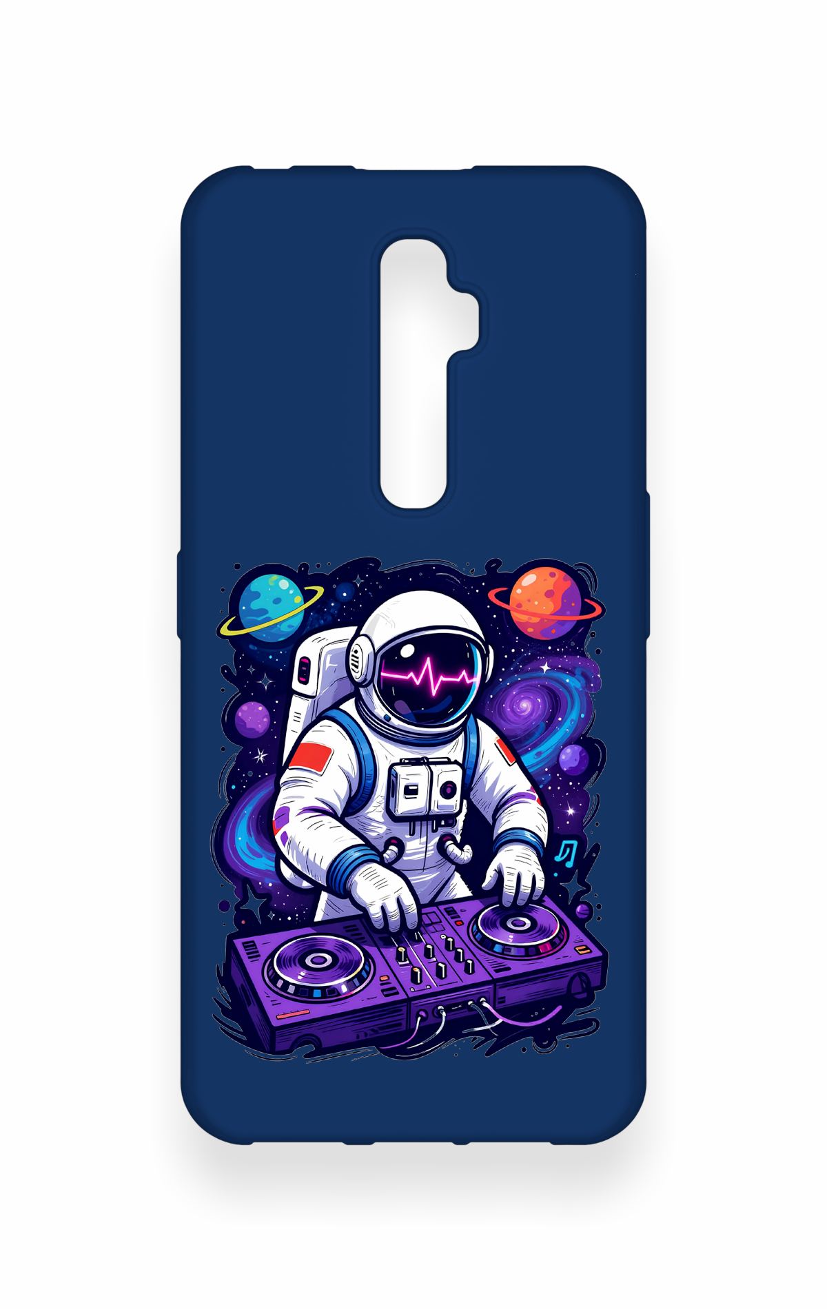 Oppo Reno 2Z Uyumlu Astronot DJ Desenli Silikon Kılıf