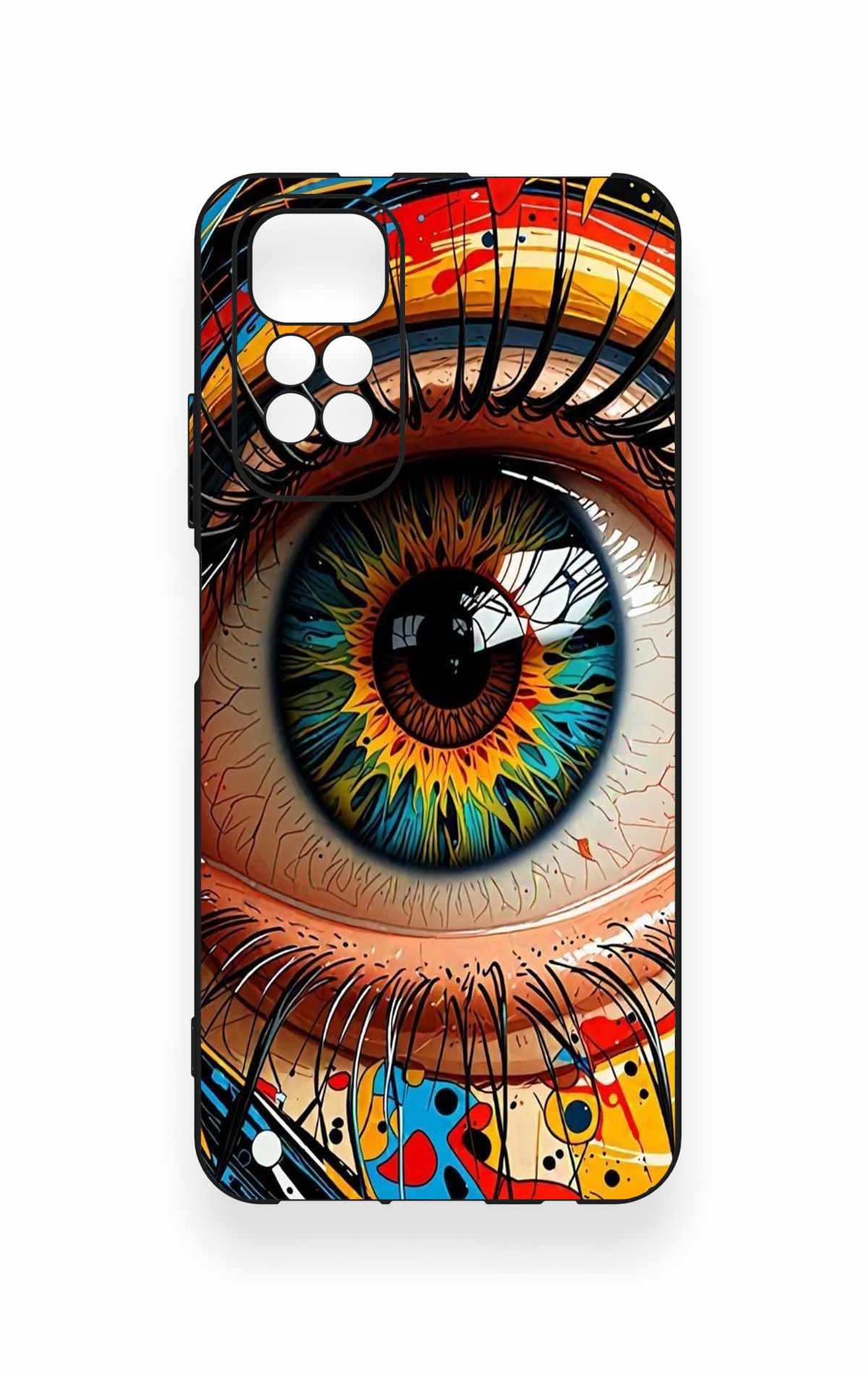 Redmi Note 11S Uyumlu Renkli Göz Bebeği Desenli Silikon Kılıf