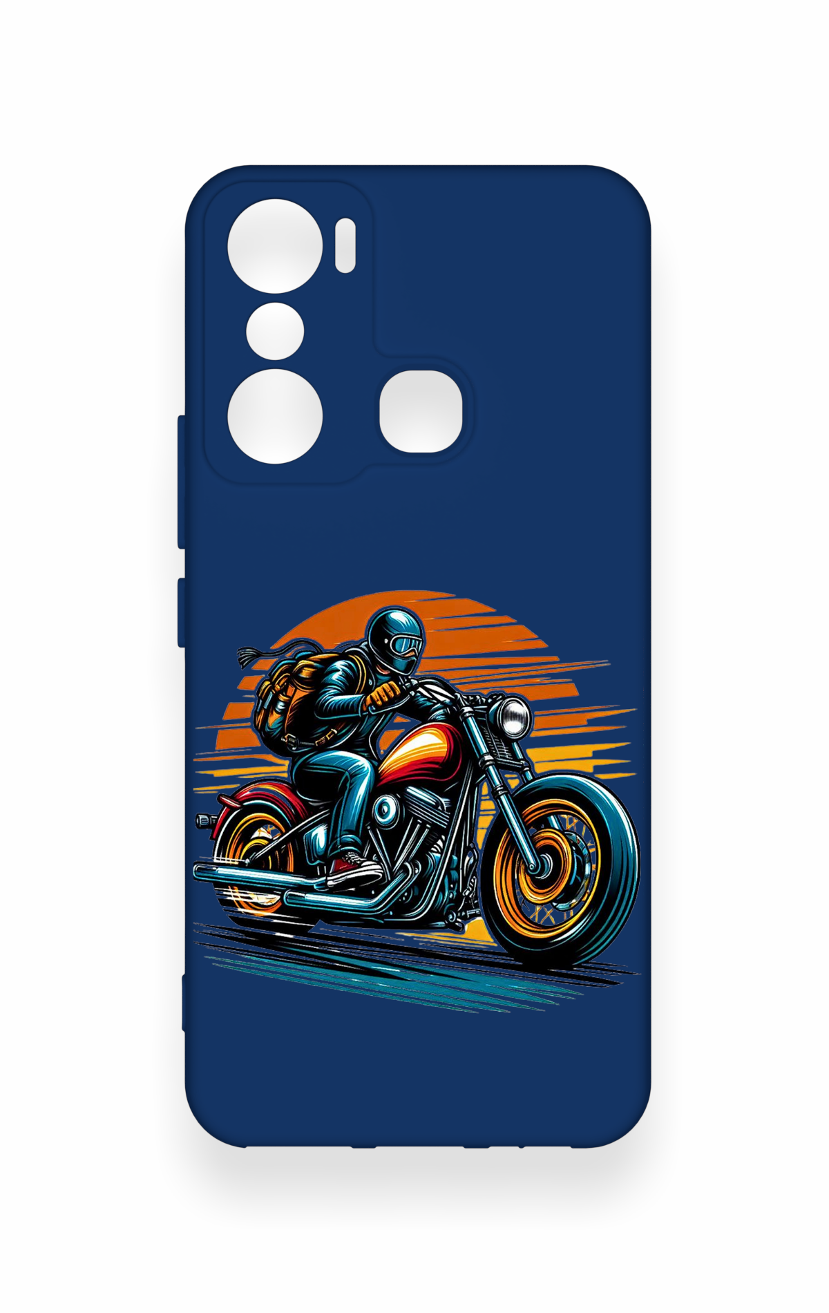 İnfinix Hot 20i Uyumlu Moto Rider Desenli Silikon Kılıf