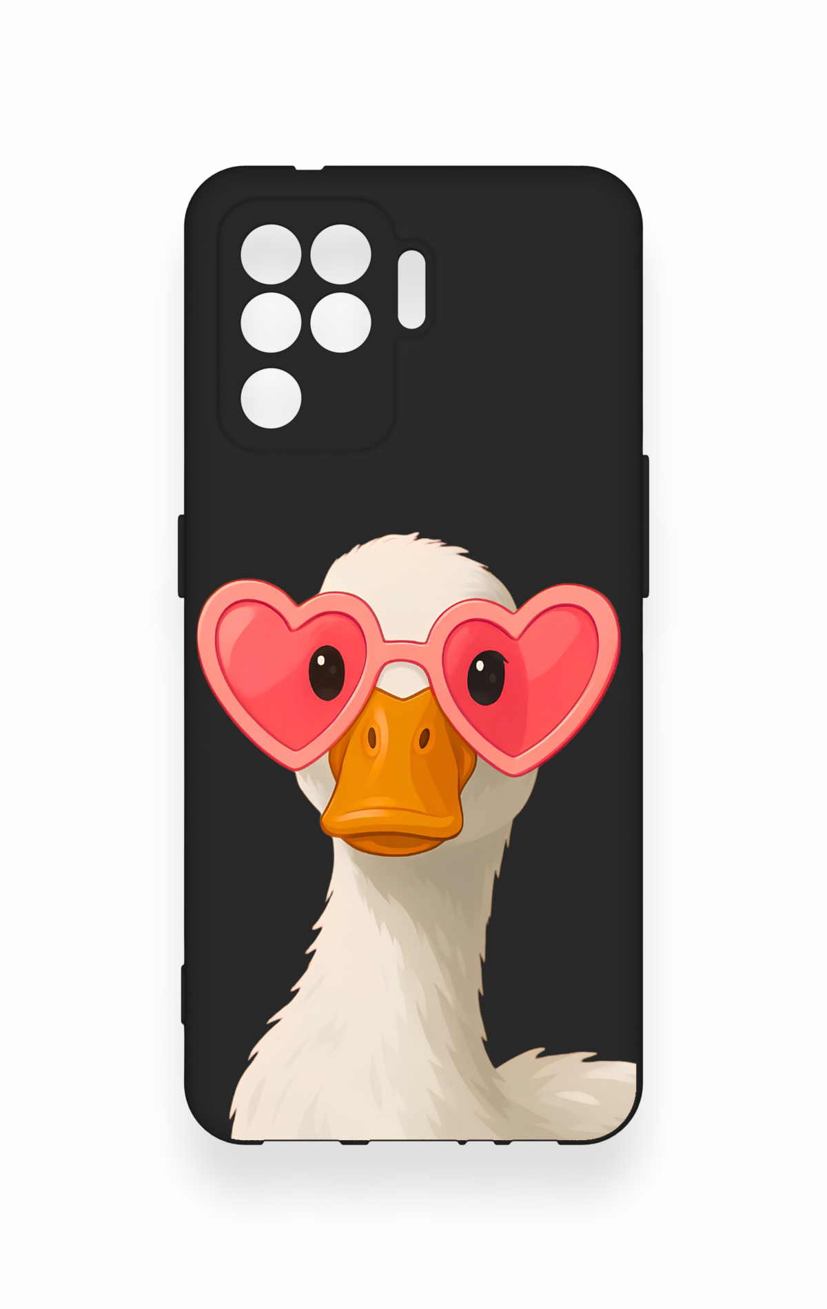 Oppo Reno 5 Lite Uyumlu Aşık Ördek Desenli Silikon Kılıf