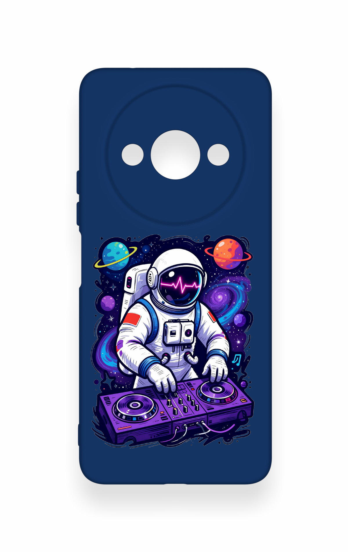 Redmi A3 Uyumlu Astronot DJ Desenli Silikon Kılıf