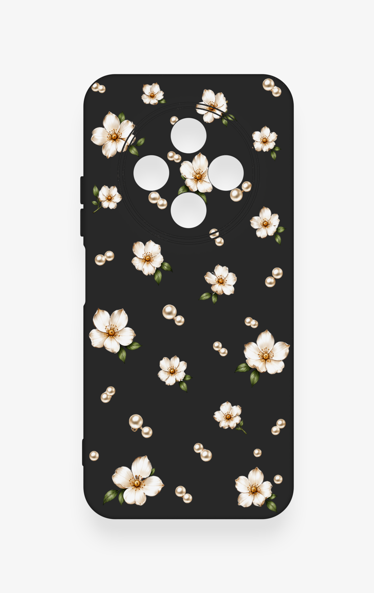 Tecno Spark 30C Uyumlu İnci Papatya Desenli Silikon Kılıf