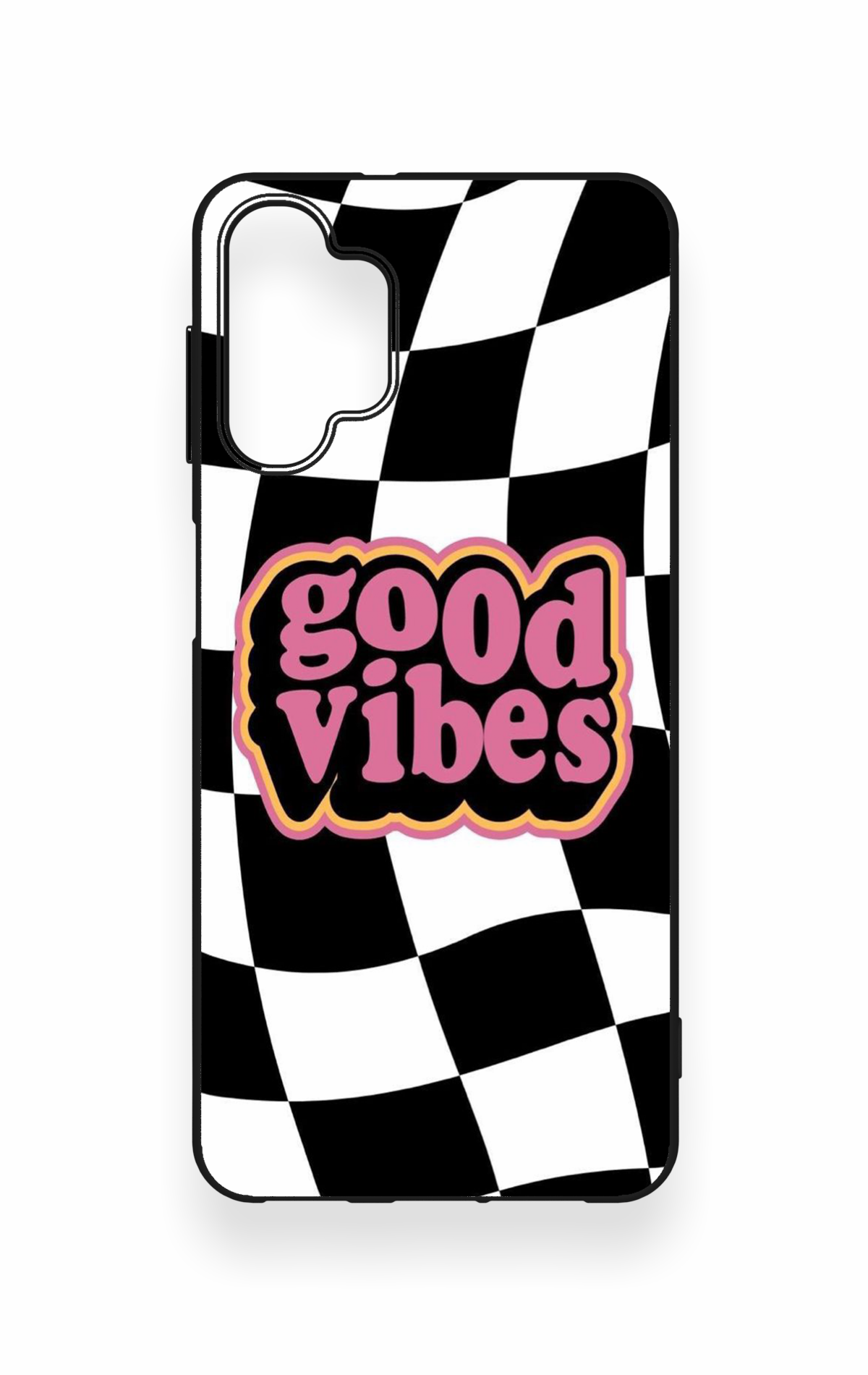 Samsung A32 Uyumlu Black Good Vibes Desenli Silikon Kılıf
