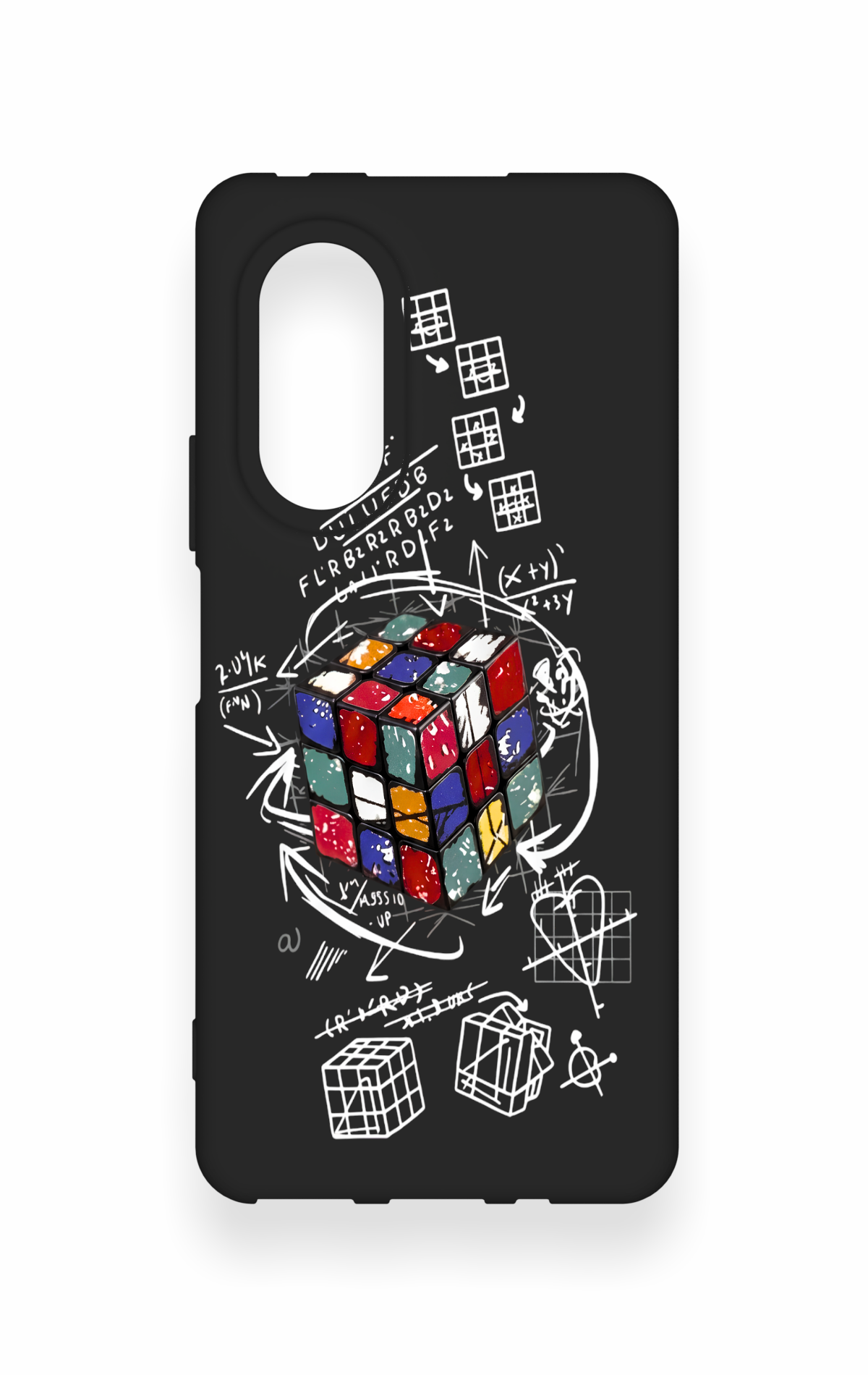 Huawei Nova 9Se Uyumlu Rubik Küb Desenli Silikon Kılıf