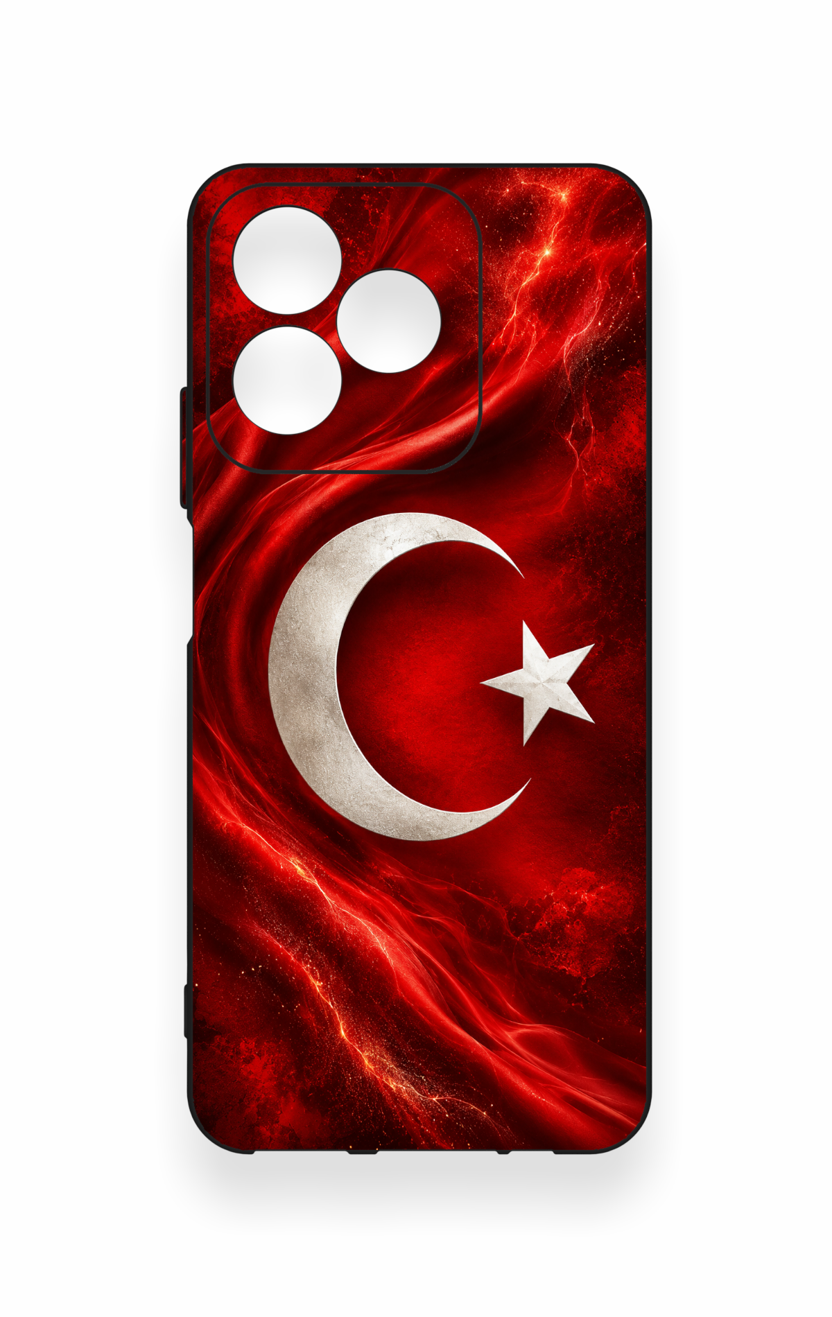Realme C53 Uyumlu Türk Bayrağı Desenli Silikon Kılıf