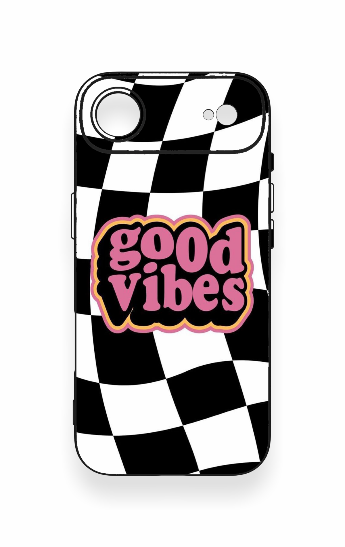 iPhone 17 Air Uyumlu Black Good Vibes Desenli Silikon Kılıf