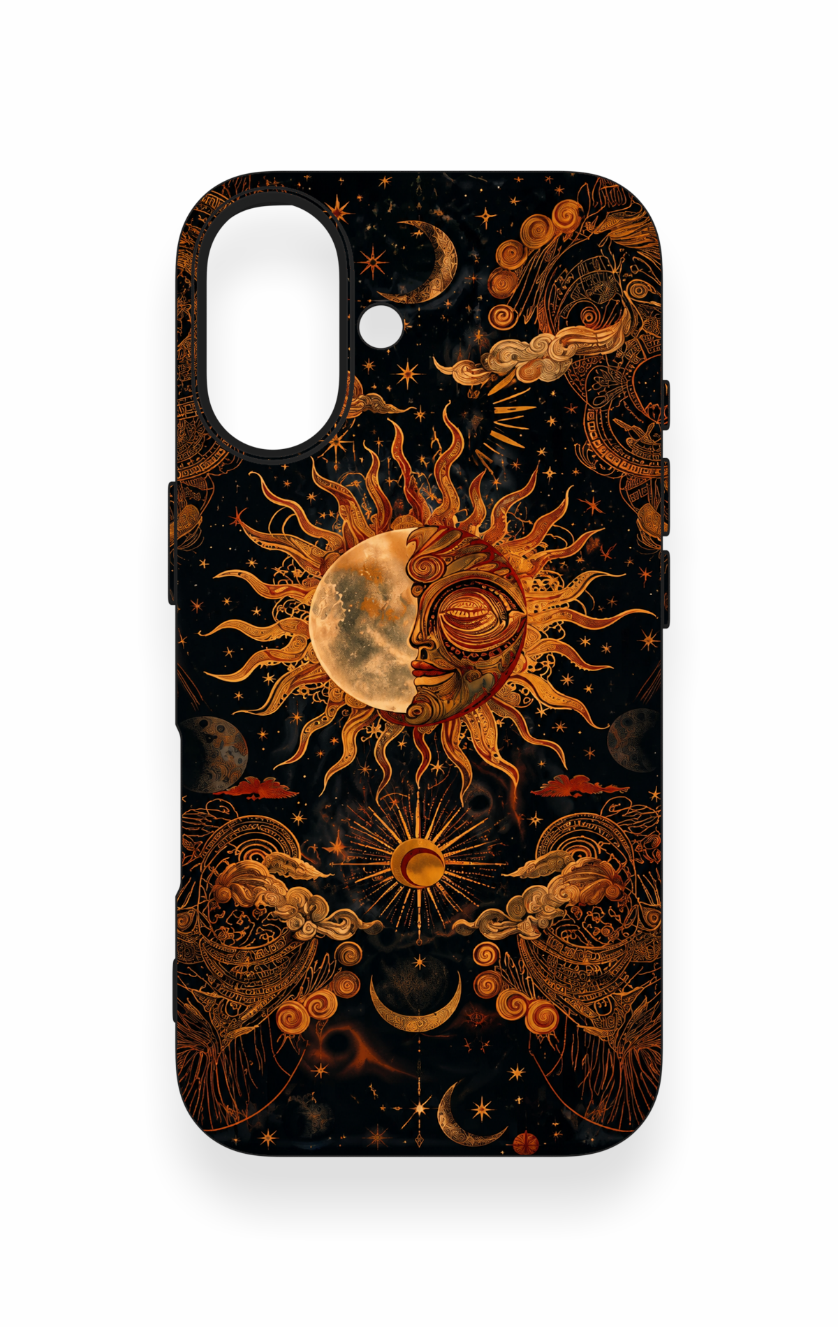 iPhone 16 Uyumlu Mistik Güneş Desenli Silikon Kılıf