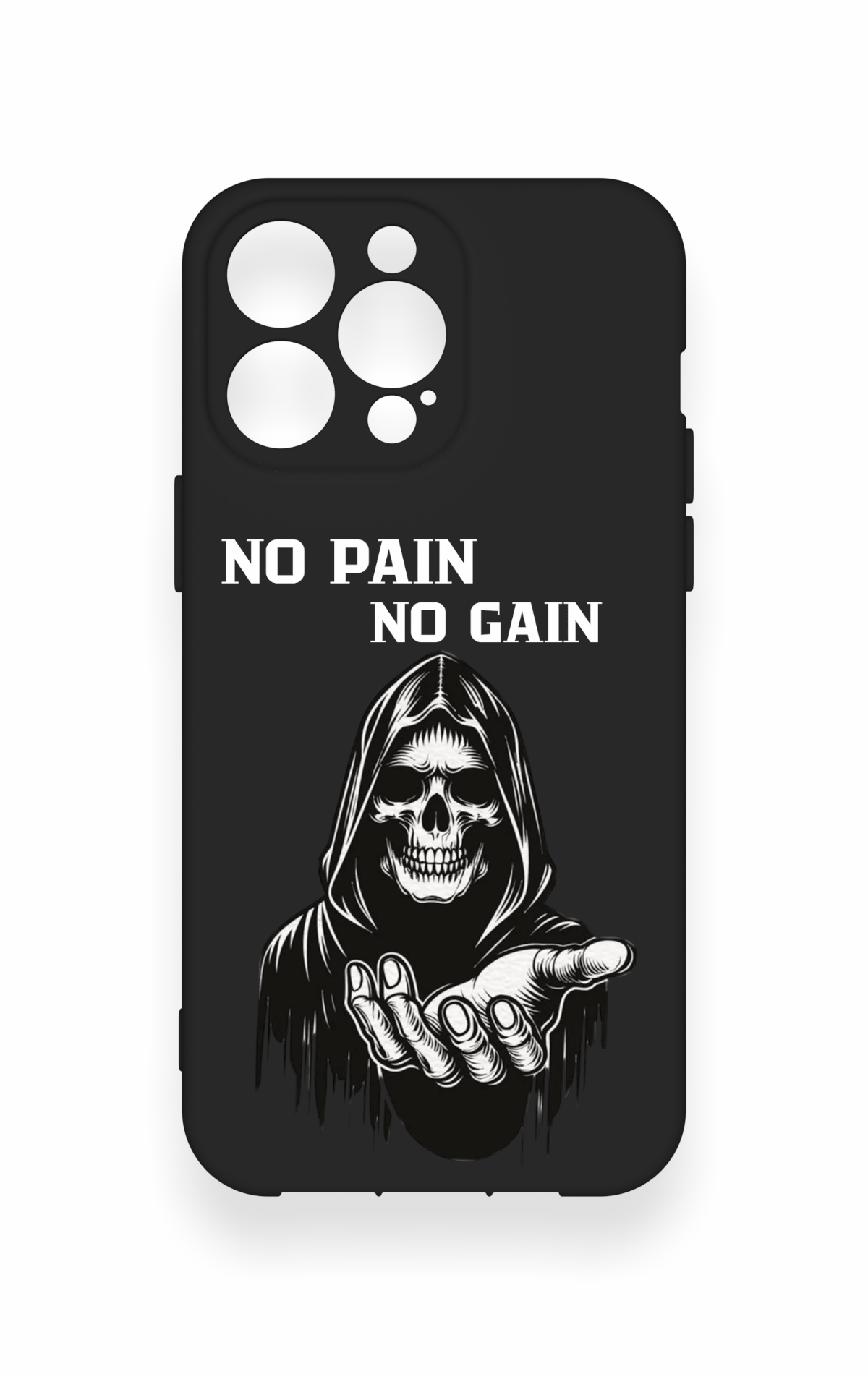 iPhone 14 Pro Max Uyumlu No Pain No Gain Desenli Silikon Kılıf