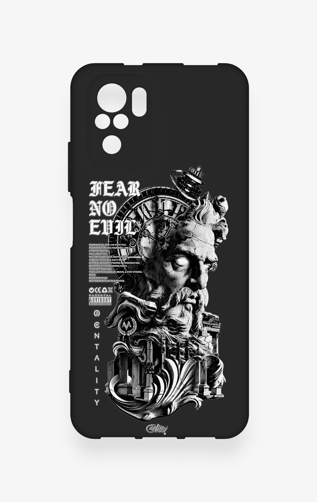 Redmi Note 10-10S Uyumlu Fear No Evil Desenli Silikon Kılıf