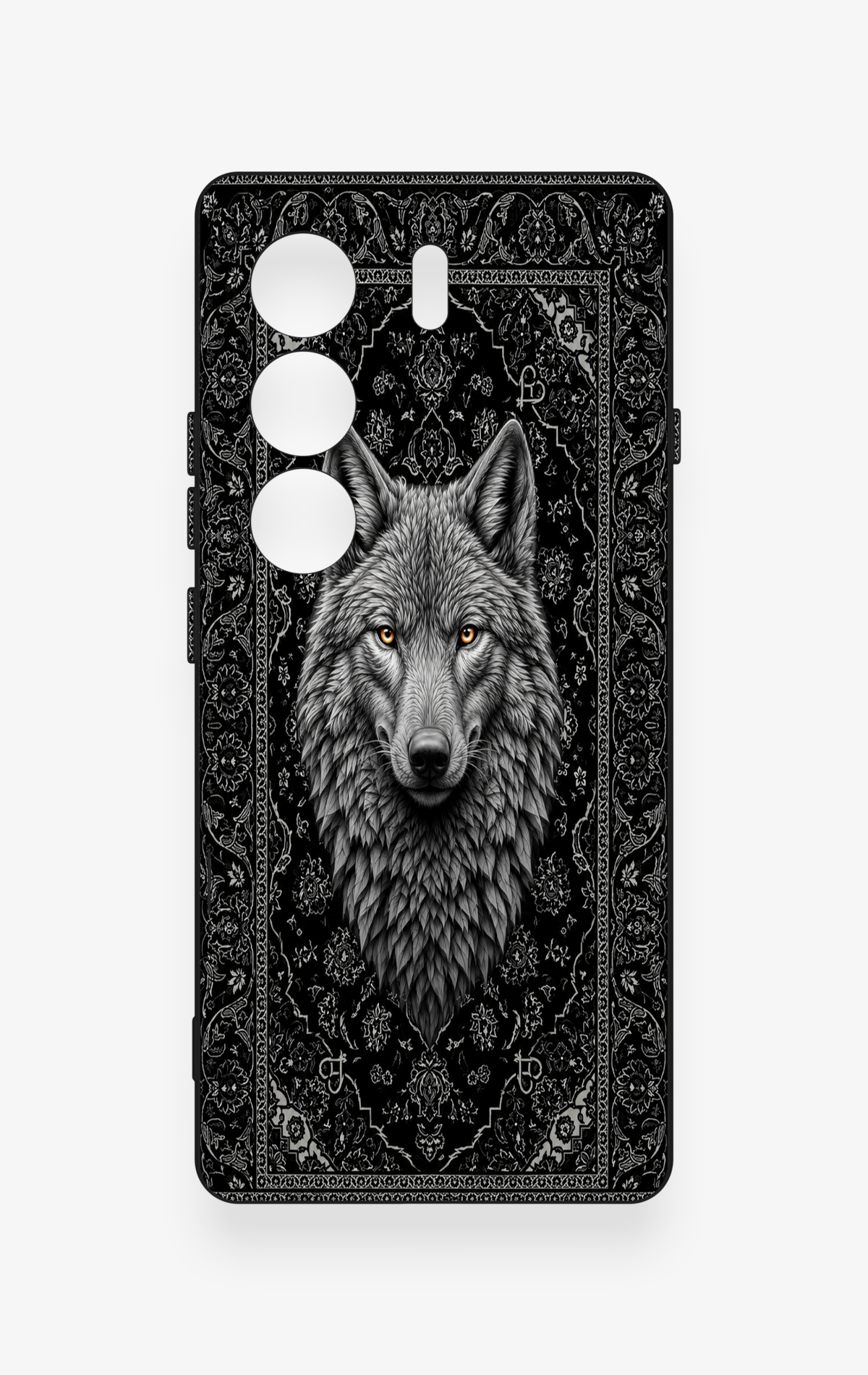Tecno Camon 40 4G Uyumlu Etnik Kurt Desenli Silikon Kılıf