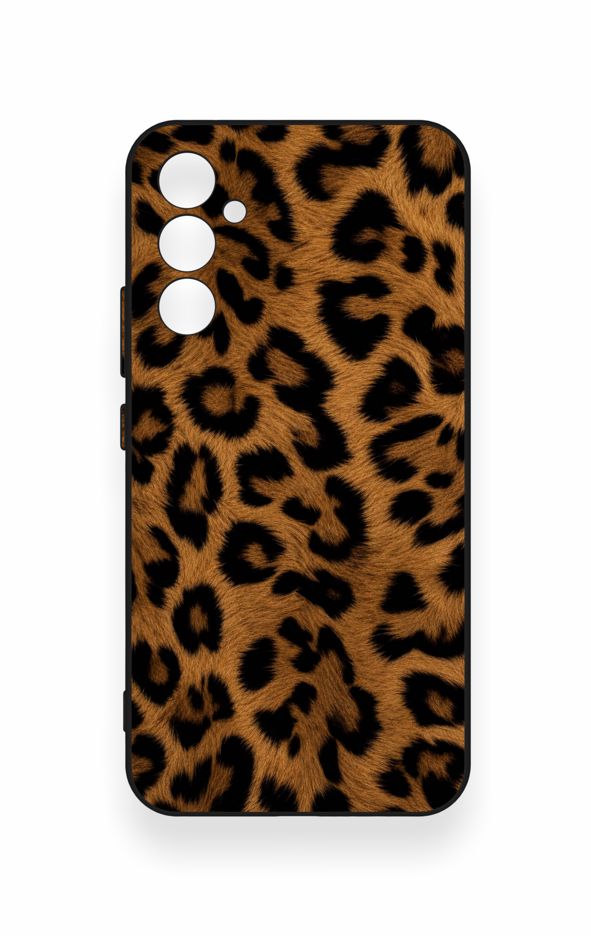 Samsung A34 Uyumlu Koyu Leopar Deri Desenli Silikon Kılıf