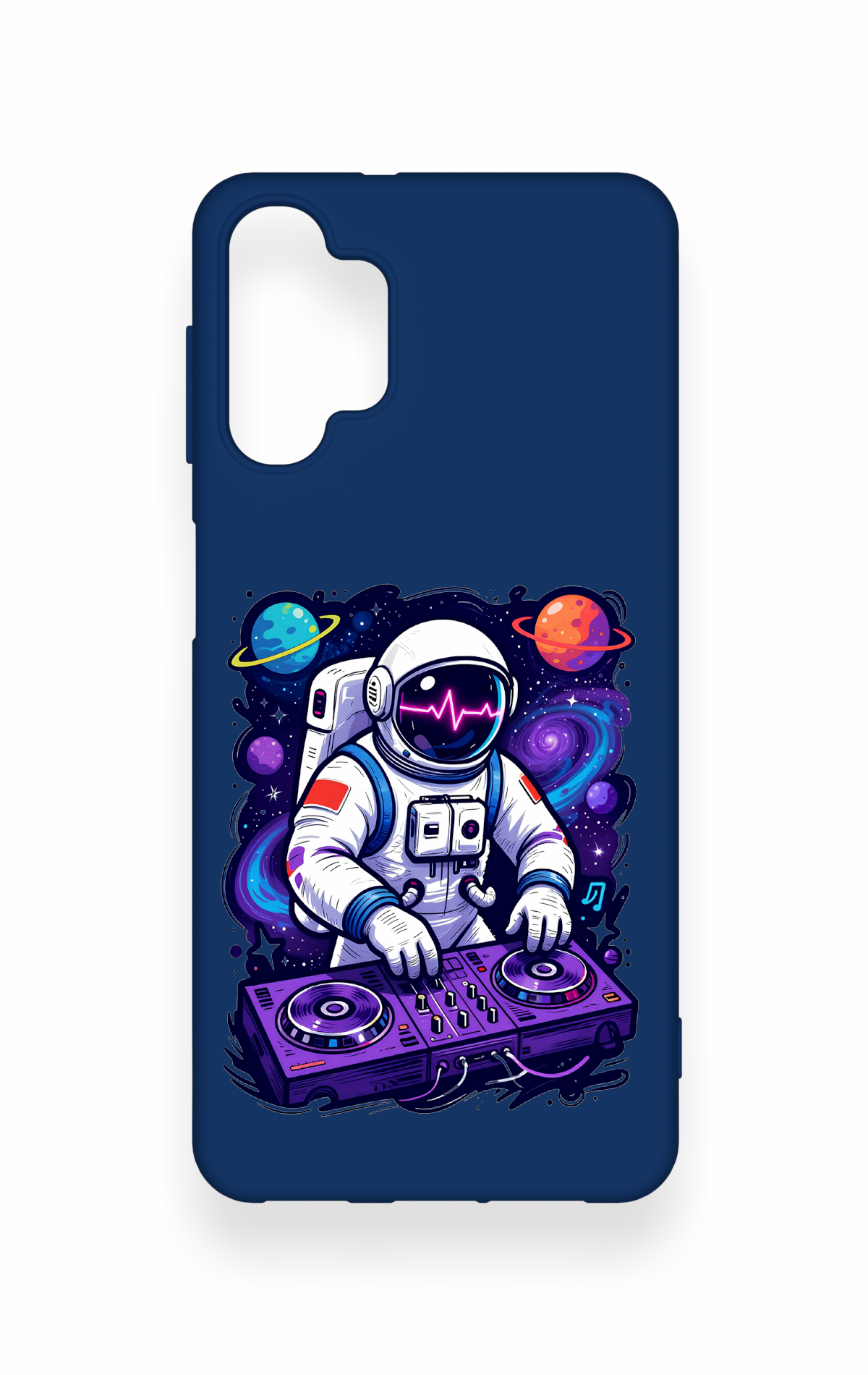 Samsung A32 Uyumlu Astronot DJ Desenli Silikon Kılıf