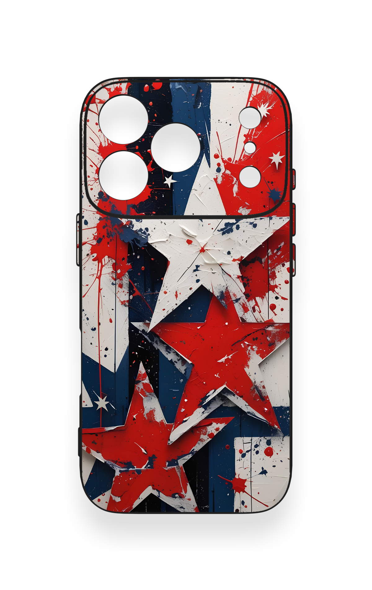 iPhone 17 Pro Uyumlu Star Flag Desenli Silikon Kılıf