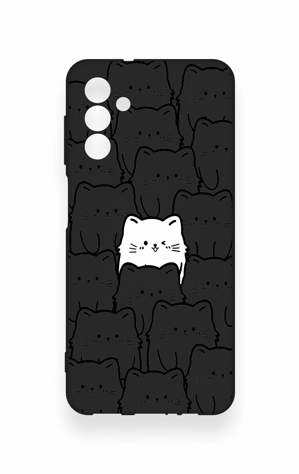 Samsung A04S Uyumlu Many Cats Desenli Silikon Kılıf