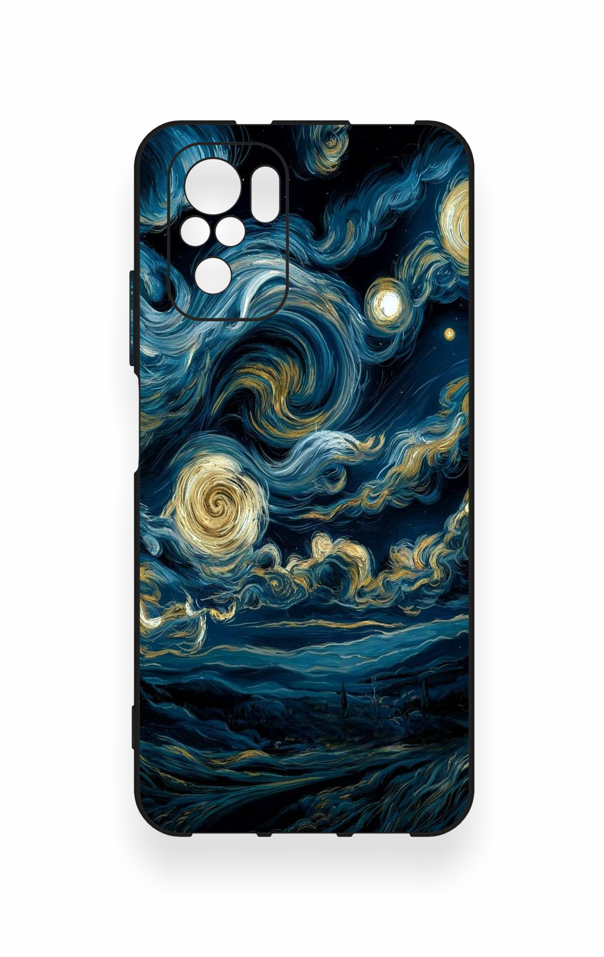 Redmi Note 10-10S Uyumlu Yıldızlı Gece Desenli Silikon Kılıf