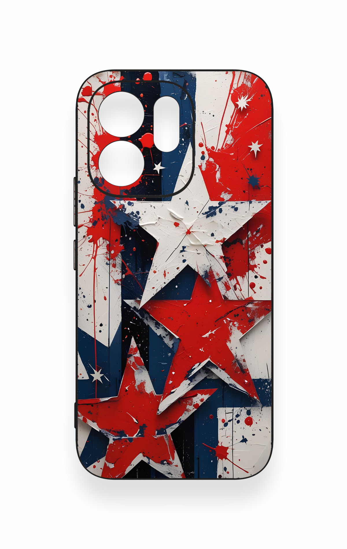 Vivo V70 5G Uyumlu Star Flag Desenli Silikon Kılıf
