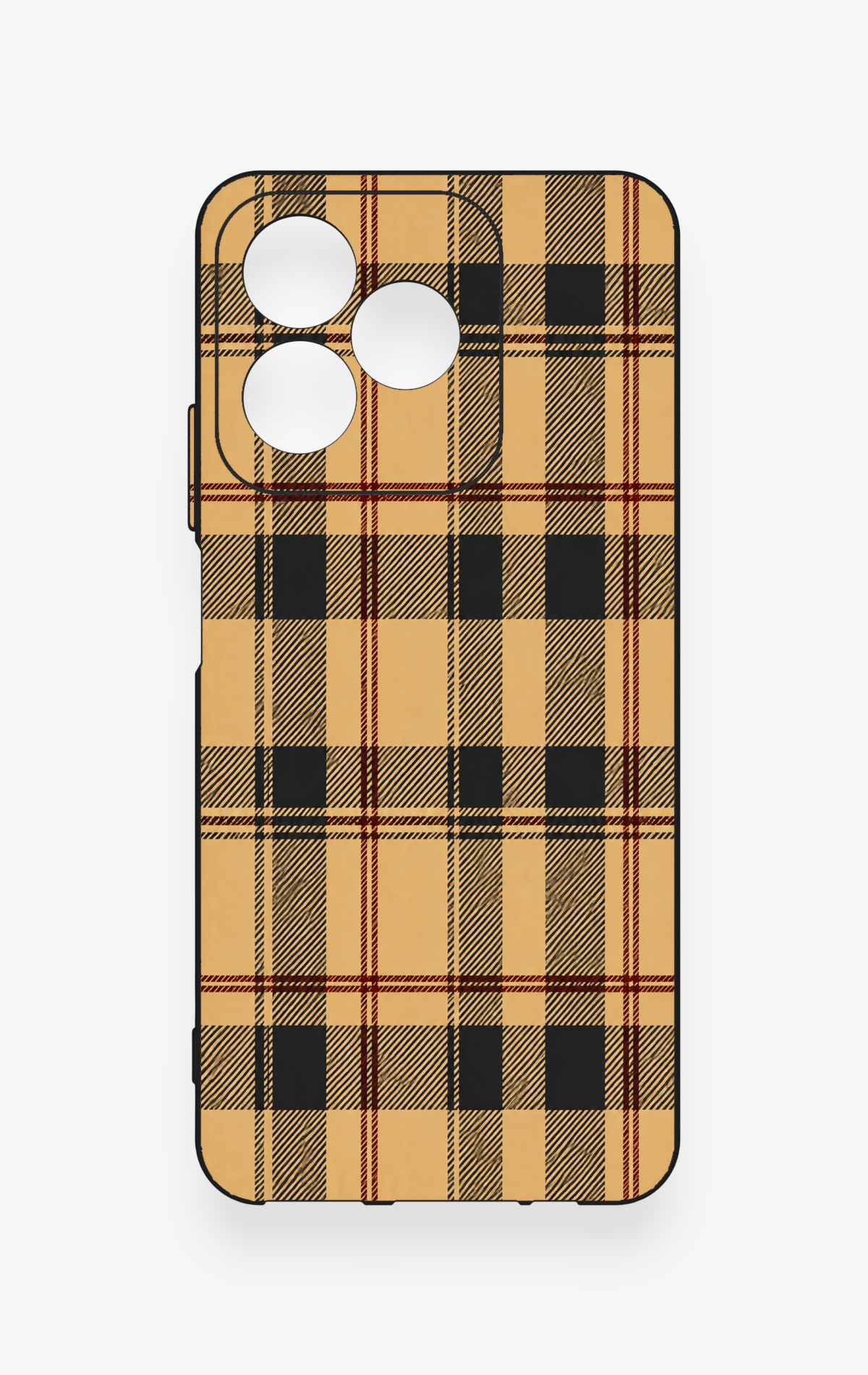 Realme C53 Uyumlu Burberry Ekose Desenli Silikon Kılıf