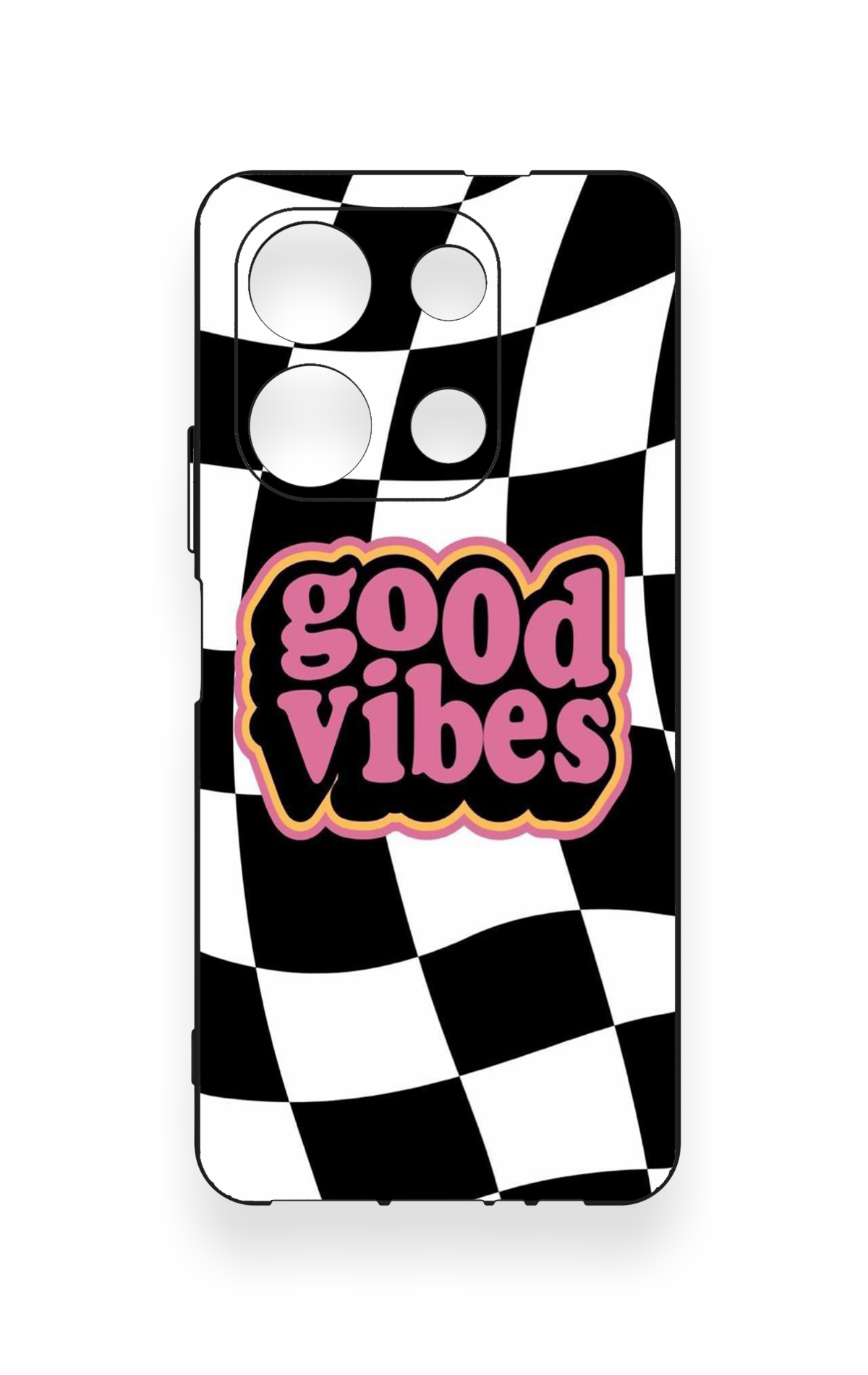 İnfinix Note 30 Uyumlu Black Good Vibes Desenli Silikon Kılıf