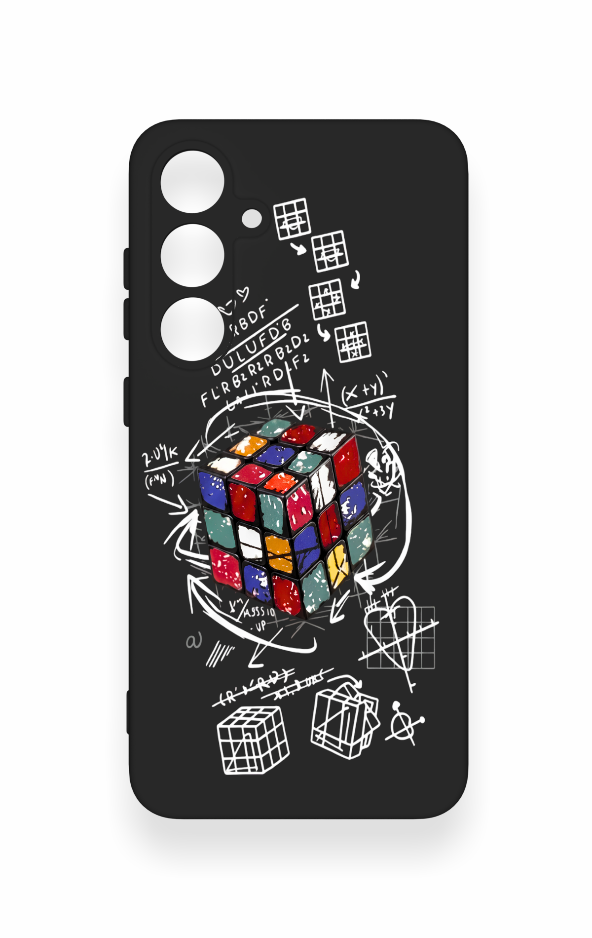 Samsung S24Fe Uyumlu Rubik Küb Desenli Silikon Kılıf