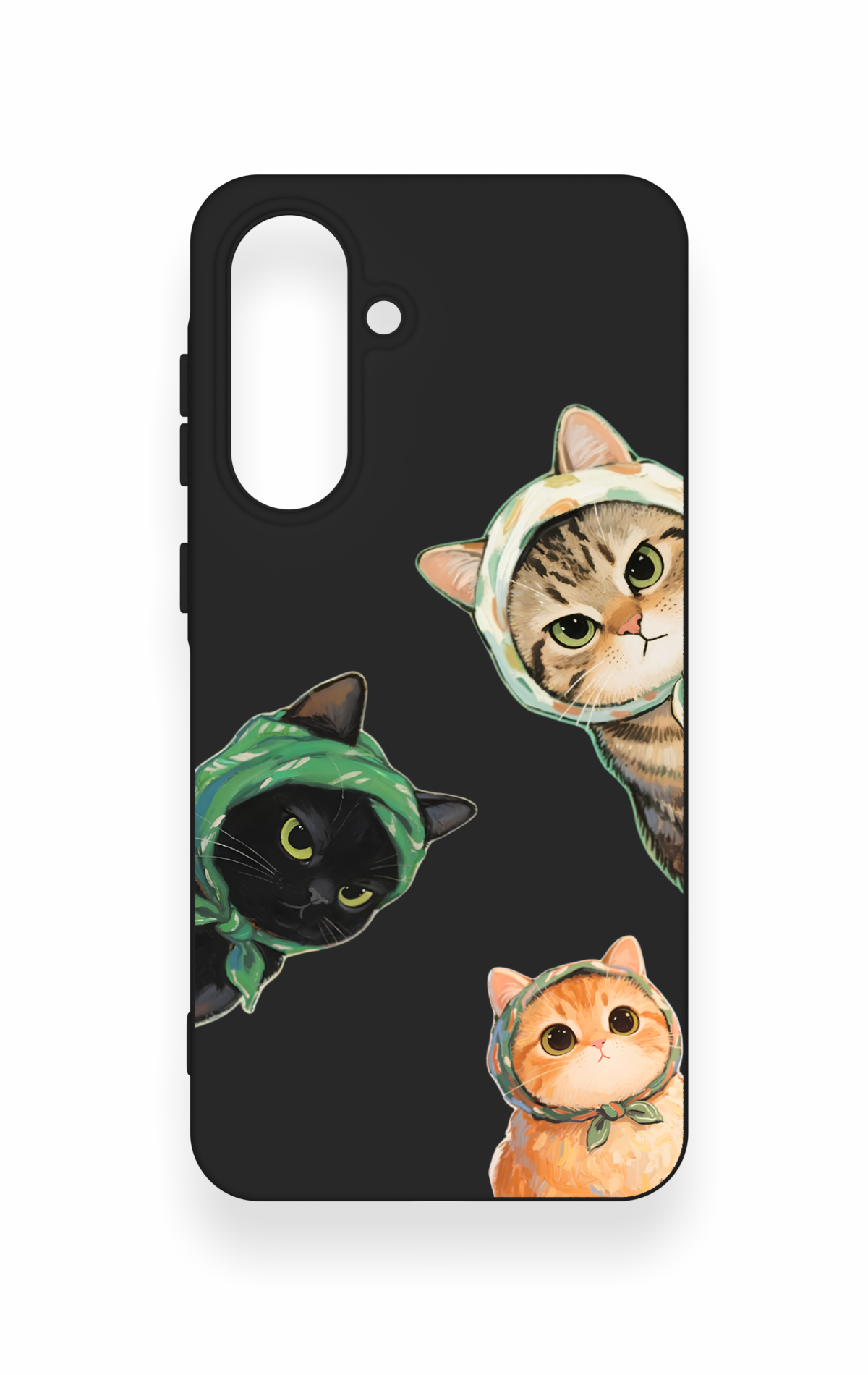 Samsung A56 Uyumlu Kedi Ekibi Desenli Silikon Kılıf