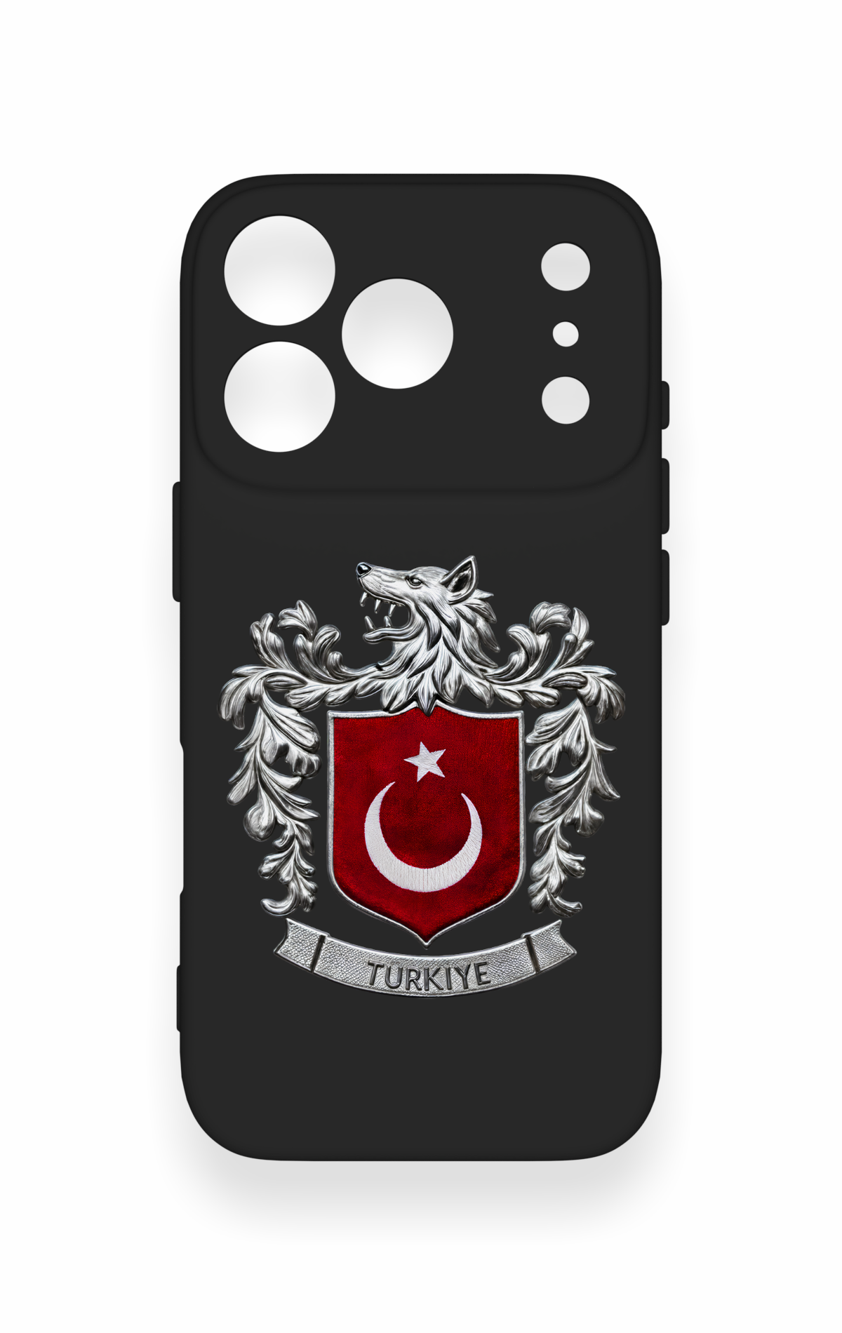 iPhone 17 Pro Uyumlu Türk Arma Desenli Silikon Kılıf