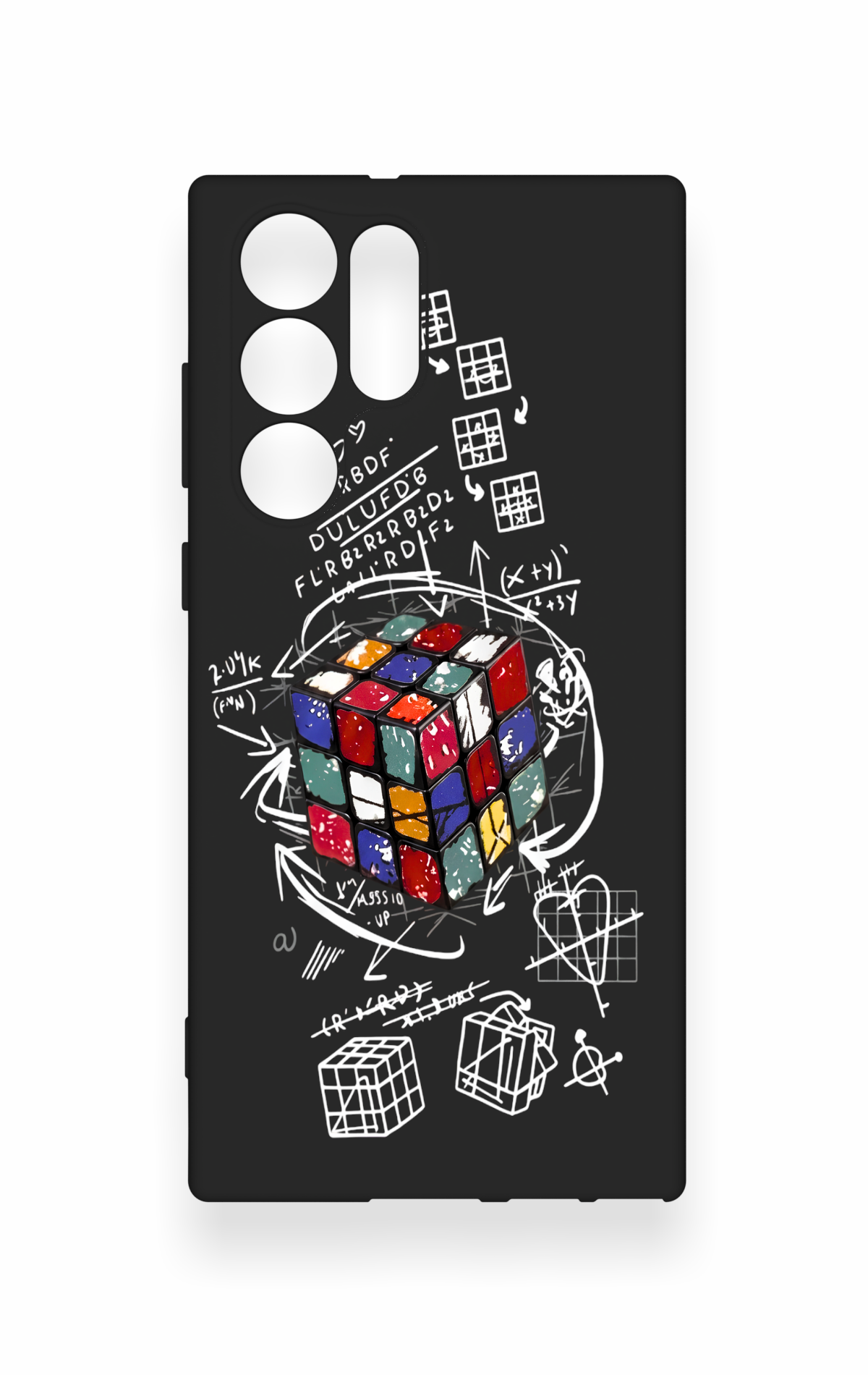 Samsung S22 Ultra Uyumlu Rubik Küb Desenli Silikon Kılıf