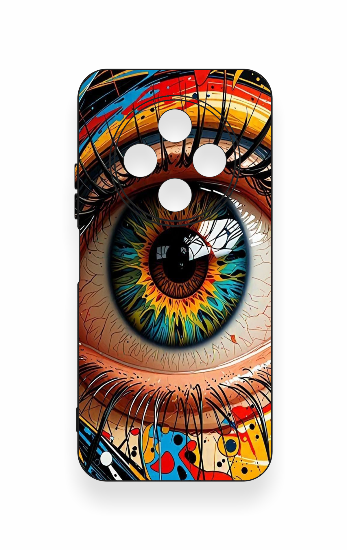 Tecno Spark 30C Uyumlu Renkli Göz Bebeği Desenli Silikon Kılıf