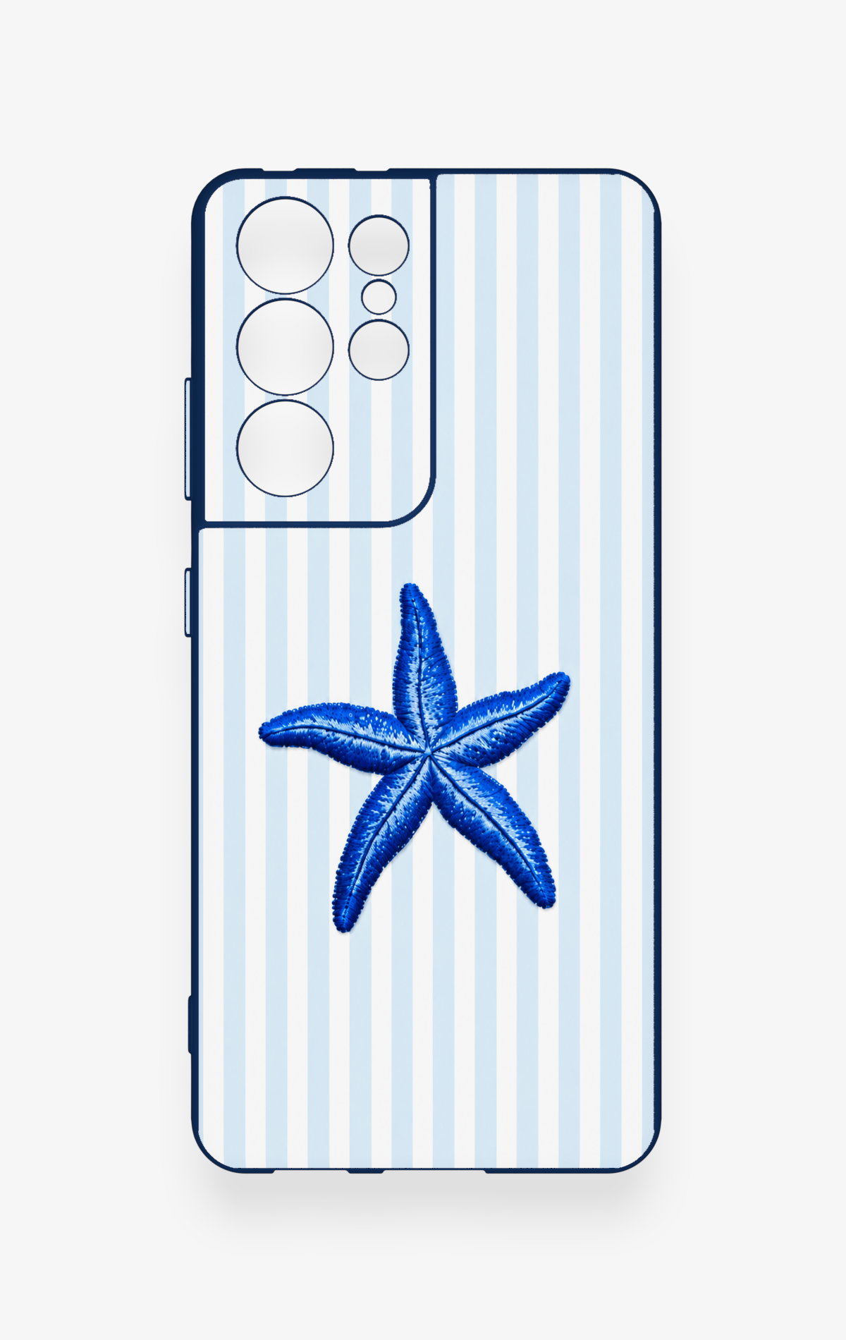 Samsung S21 Ultra Uyumlu Mavi Deniz Yıldızı Desenli Silikon Kılıf