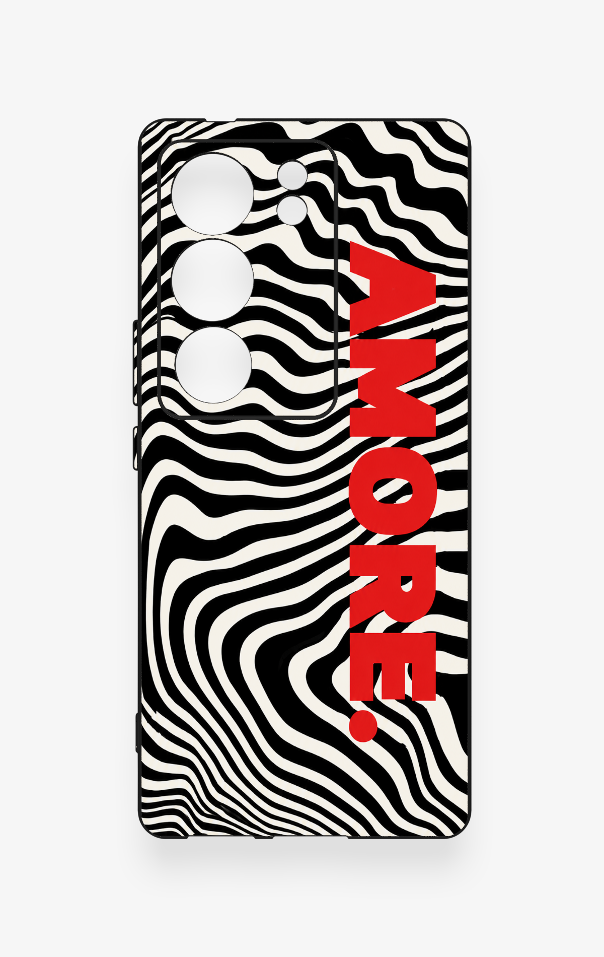 Vivo V29 Uyumlu Zebra Amore Desenli Silikon Kılıf