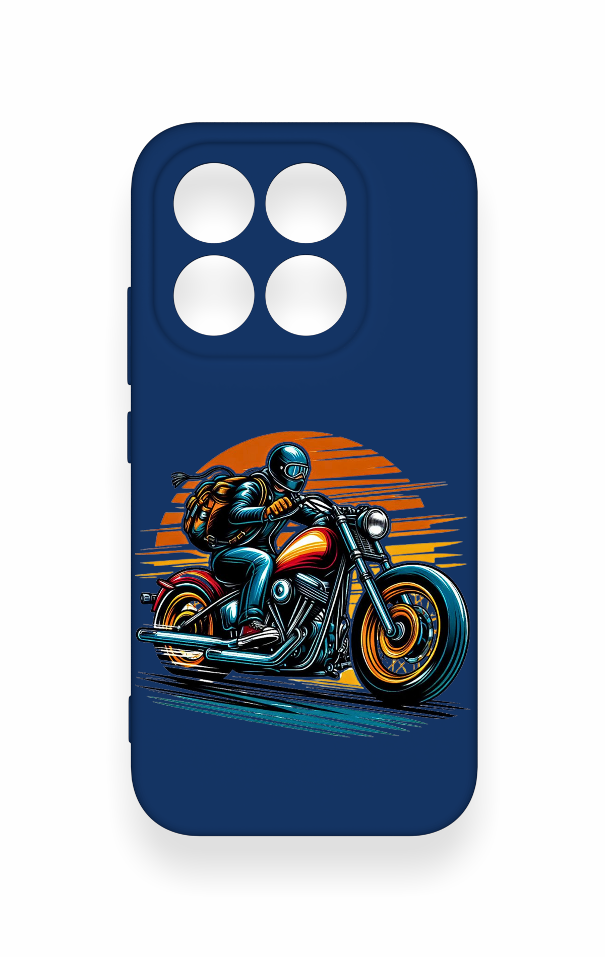 Xiaomi Mi 17 5G Uyumlu Moto Rider Desenli Silikon Kılıf