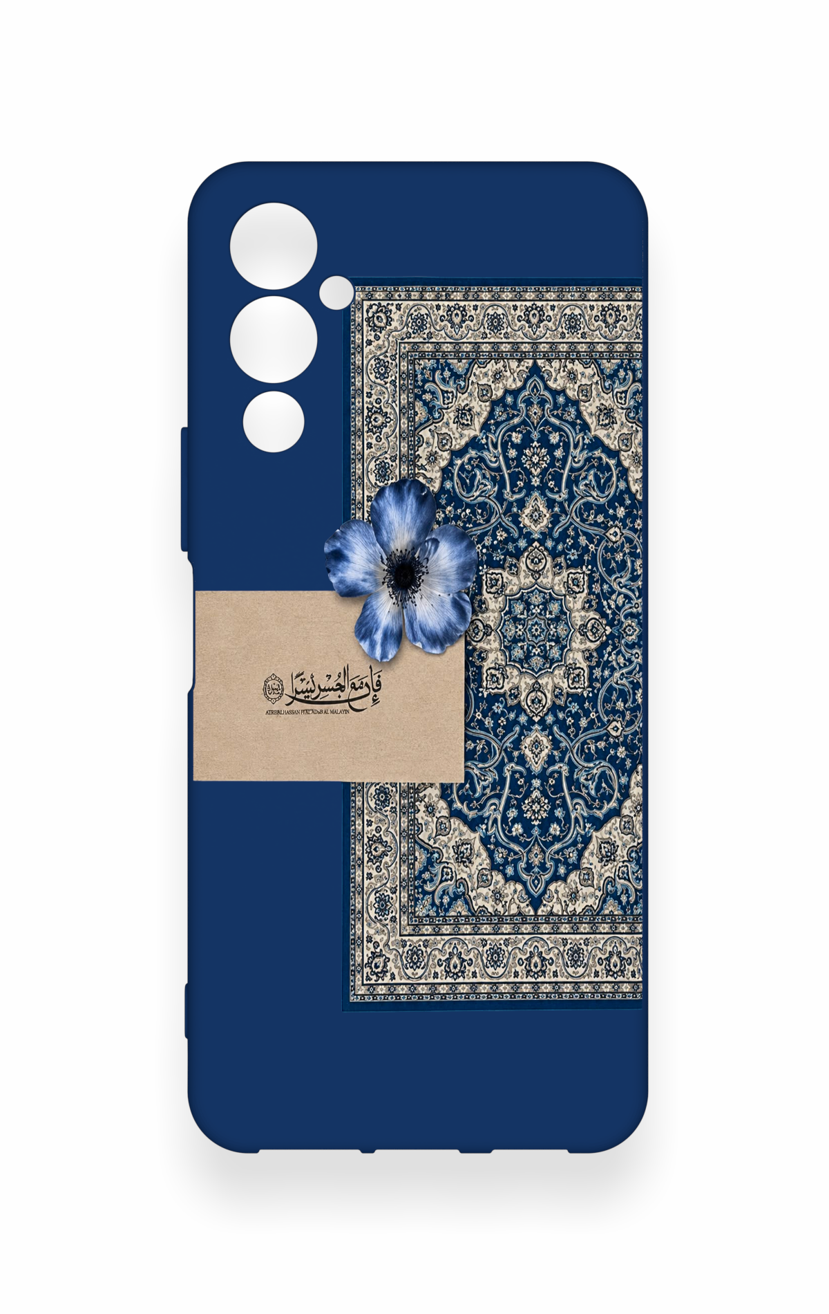 Tecno Pova Neo 4 Uyumlu Mavi Etnik Halı Desenli Silikon Kılıf