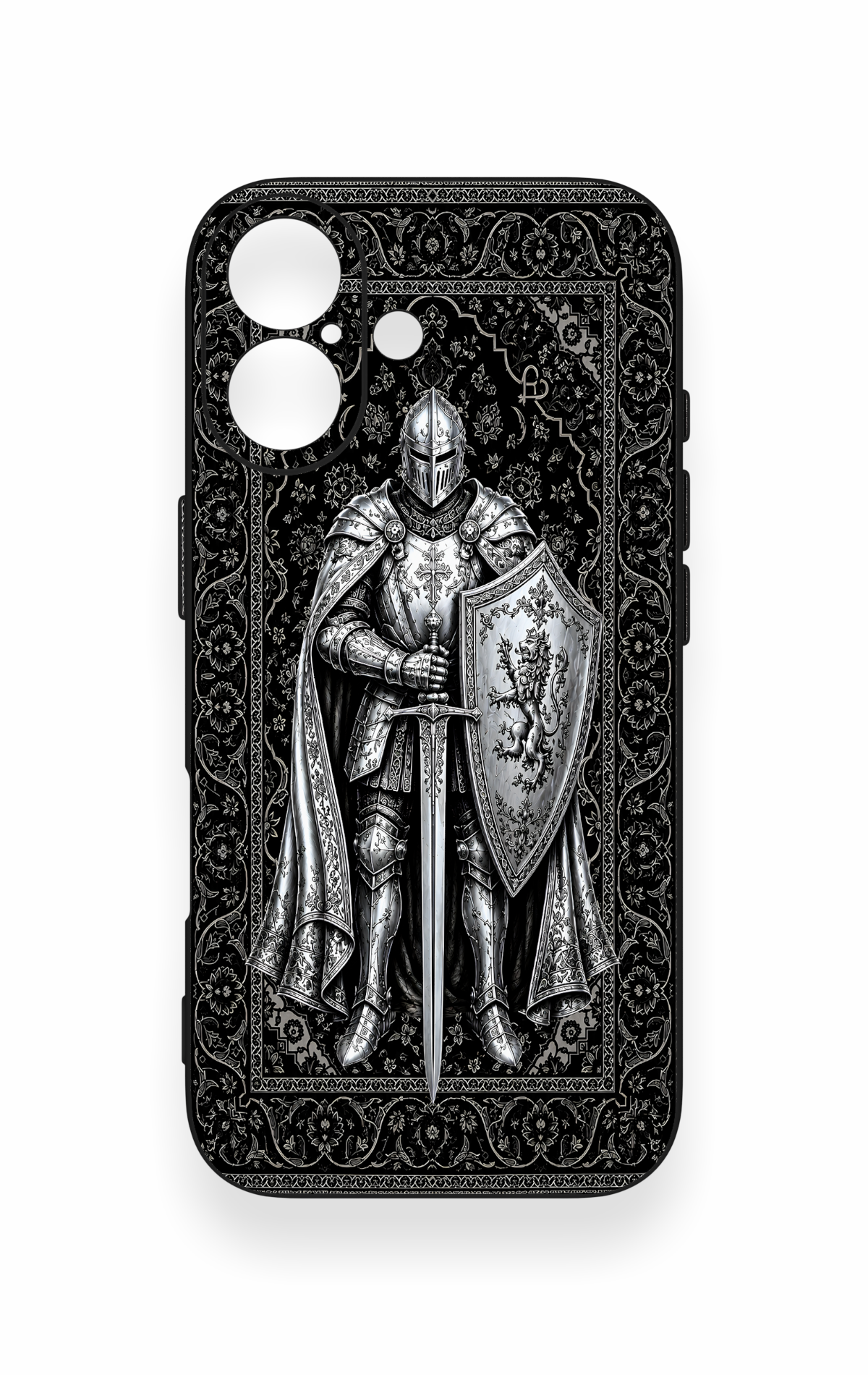 iPhone 17 Uyumlu Şövalye Desenli Silikon Kılıf