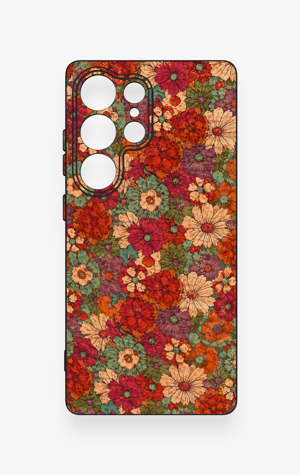 Samsung S25 Ultra Uyumlu Pastel Çiçek Bahçesi Desenli Silikon Kılıf