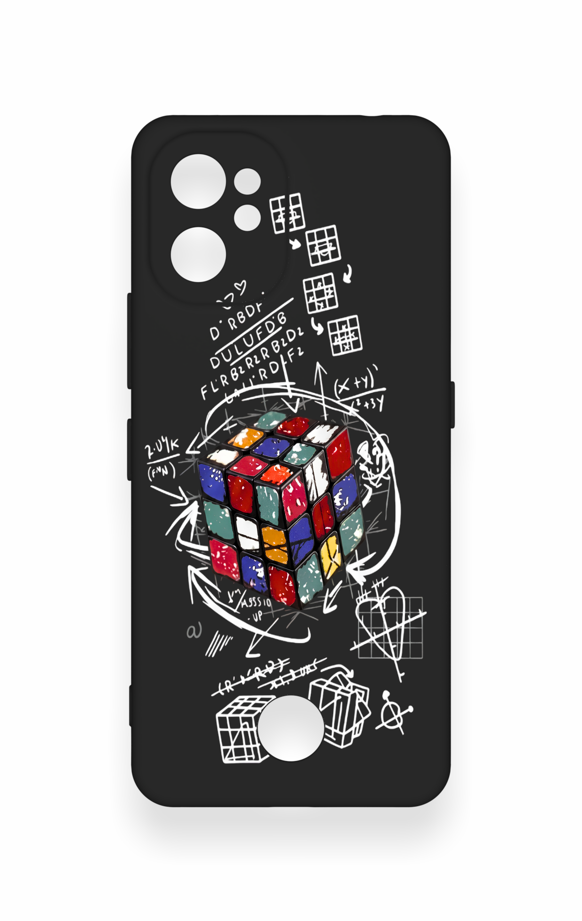 Reeder S19 Max Pro Uyumlu Rubik Küb Desenli Silikon Kılıf