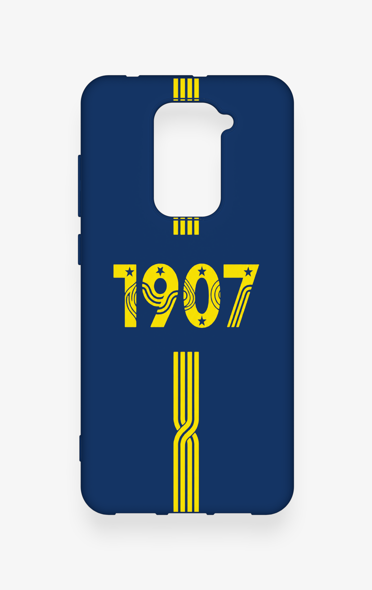 Redmi Note 9 Uyumlu 1907 Kemer Desenli Silikon Kılıf