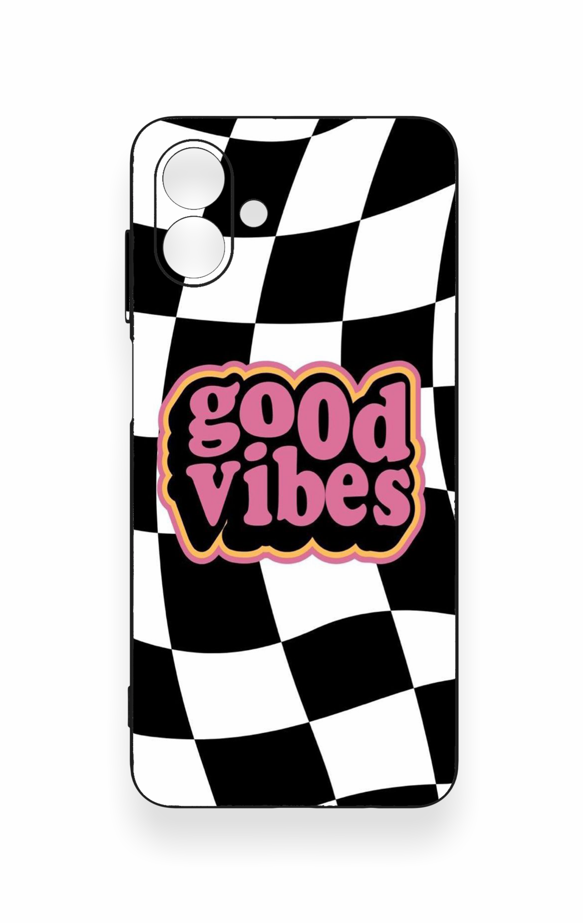 Samsung A07 Uyumlu Black Good Vibes Desenli Silikon Kılıf
