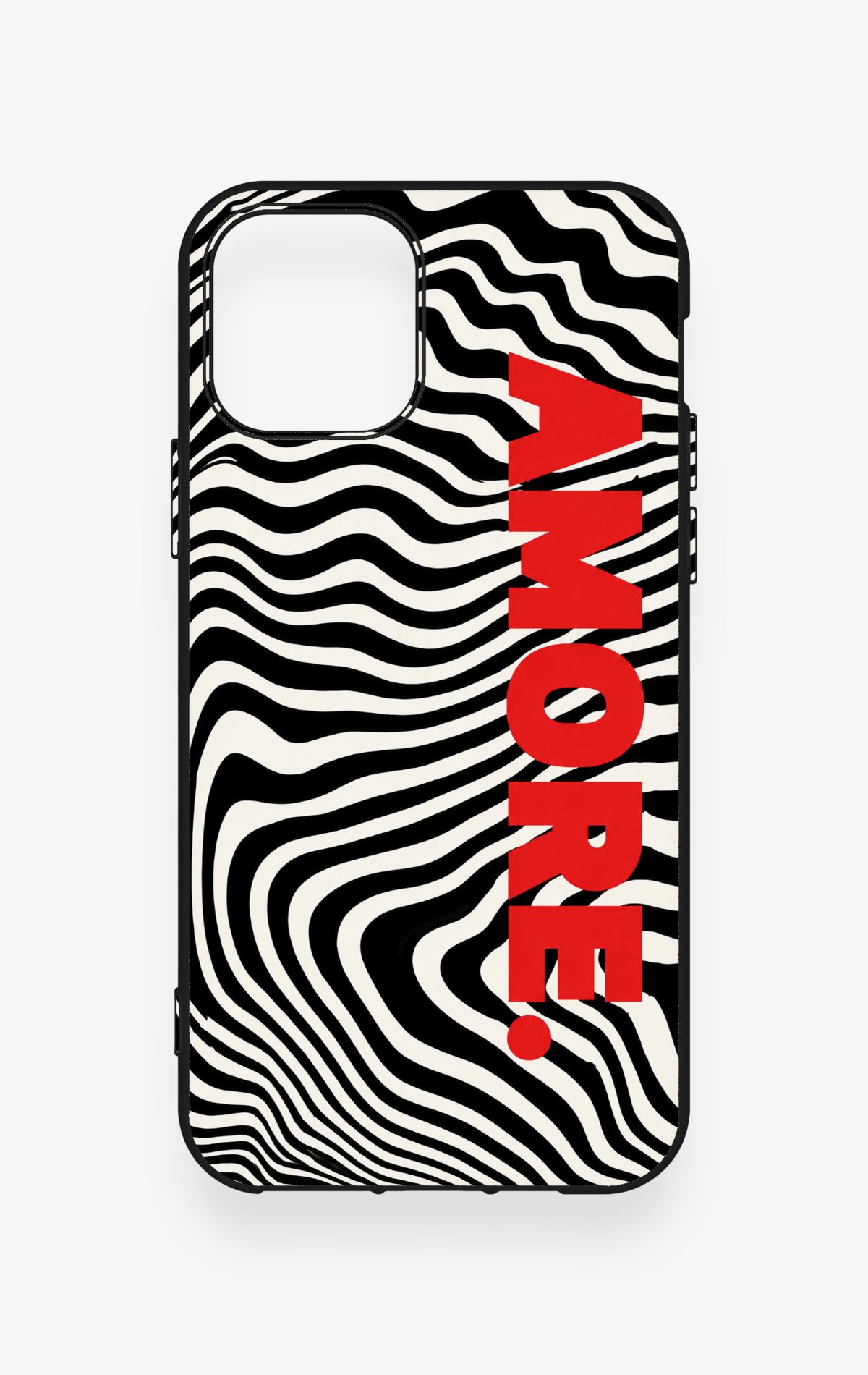iPhone 11 Pro Uyumlu Zebra Amore Desenli Silikon Kılıf