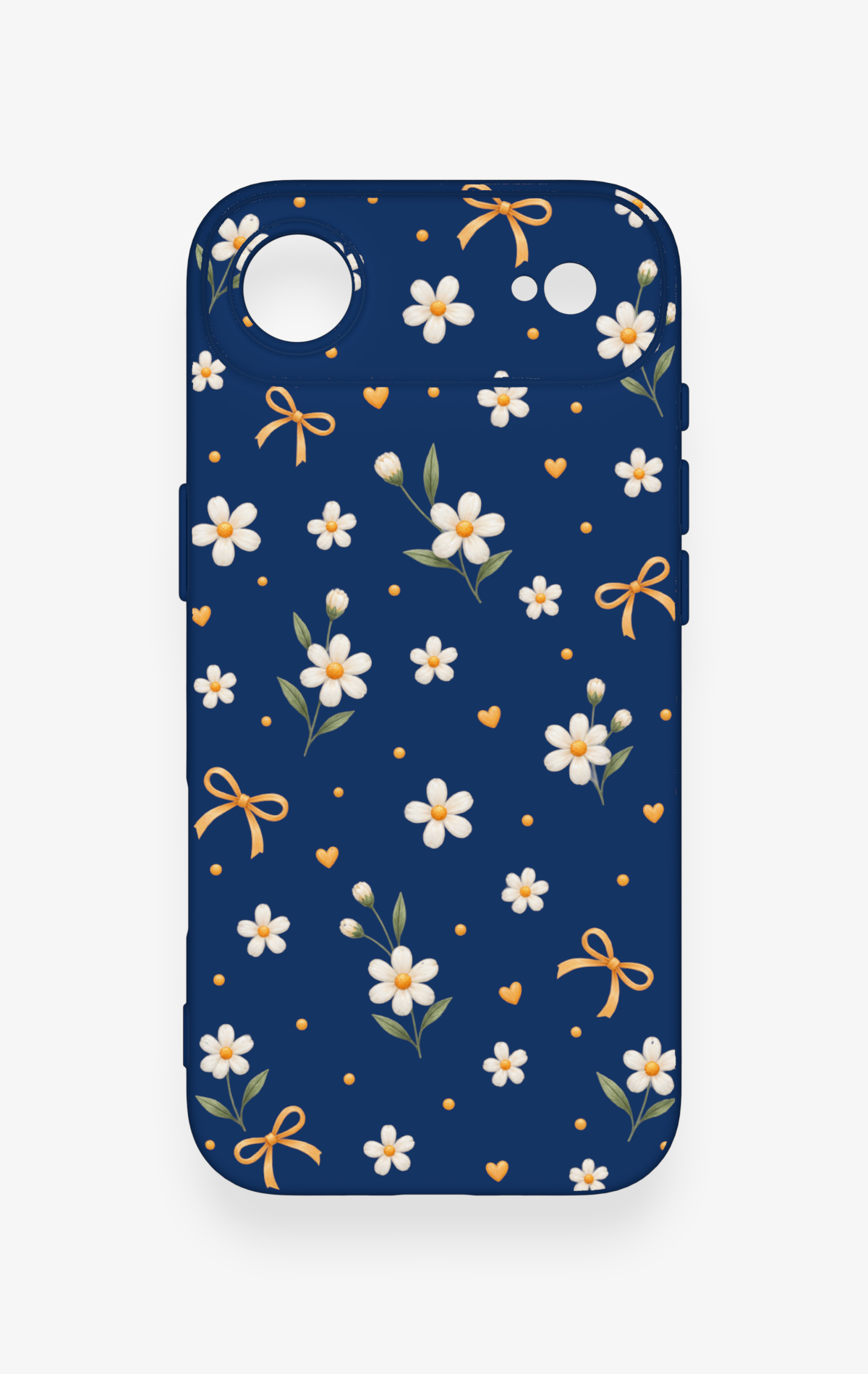 iPhone 17 Air Uyumlu Papatya Fiyonk Desenli Silikon Kılıf