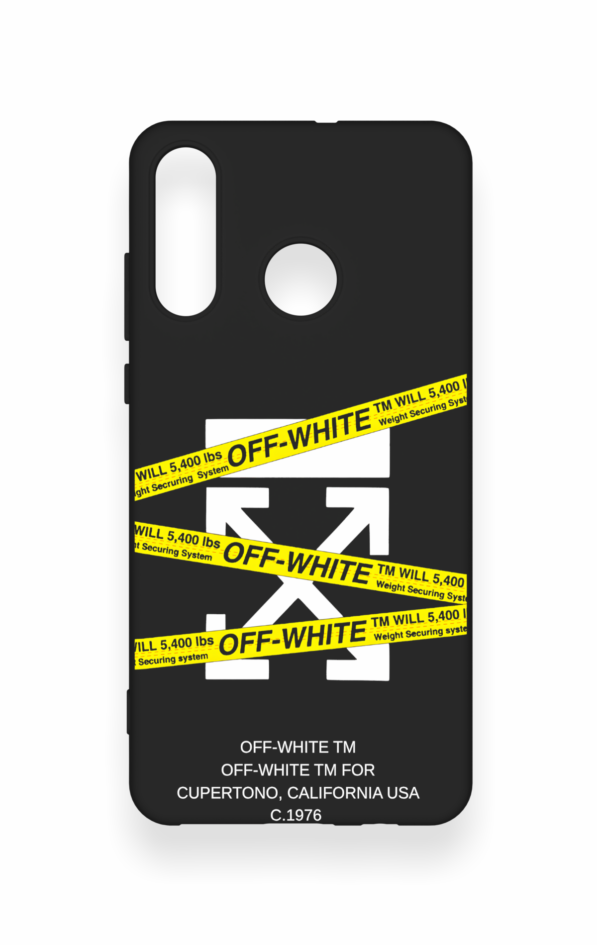 Huawei P30 Lite Uyumlu Off White Desenli Silikon Kılıf