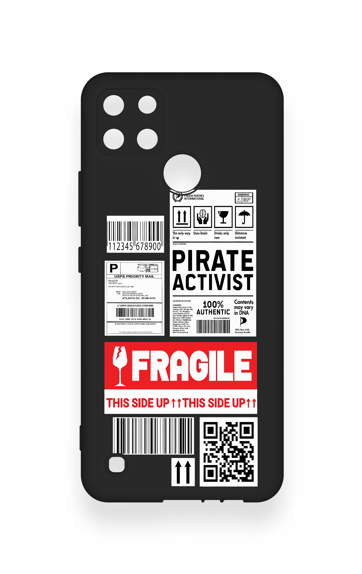 Realme C21Y Uyumlu Fragile Desenli Silikon Kılıf