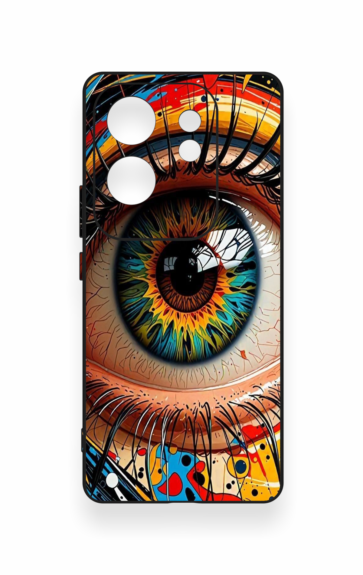 İnfinix Zero 30 Uyumlu Renkli Göz Bebeği Desenli Silikon Kılıf
