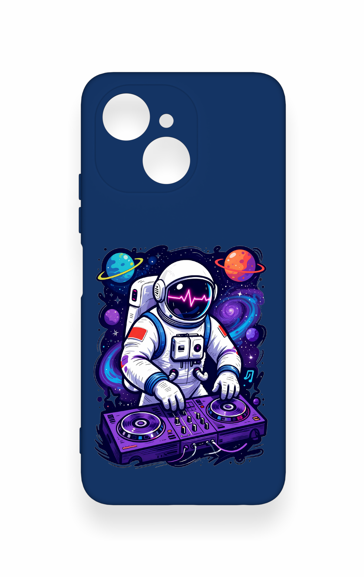 Tecno Spark 40C Uyumlu Astronot DJ Desenli Silikon Kılıf