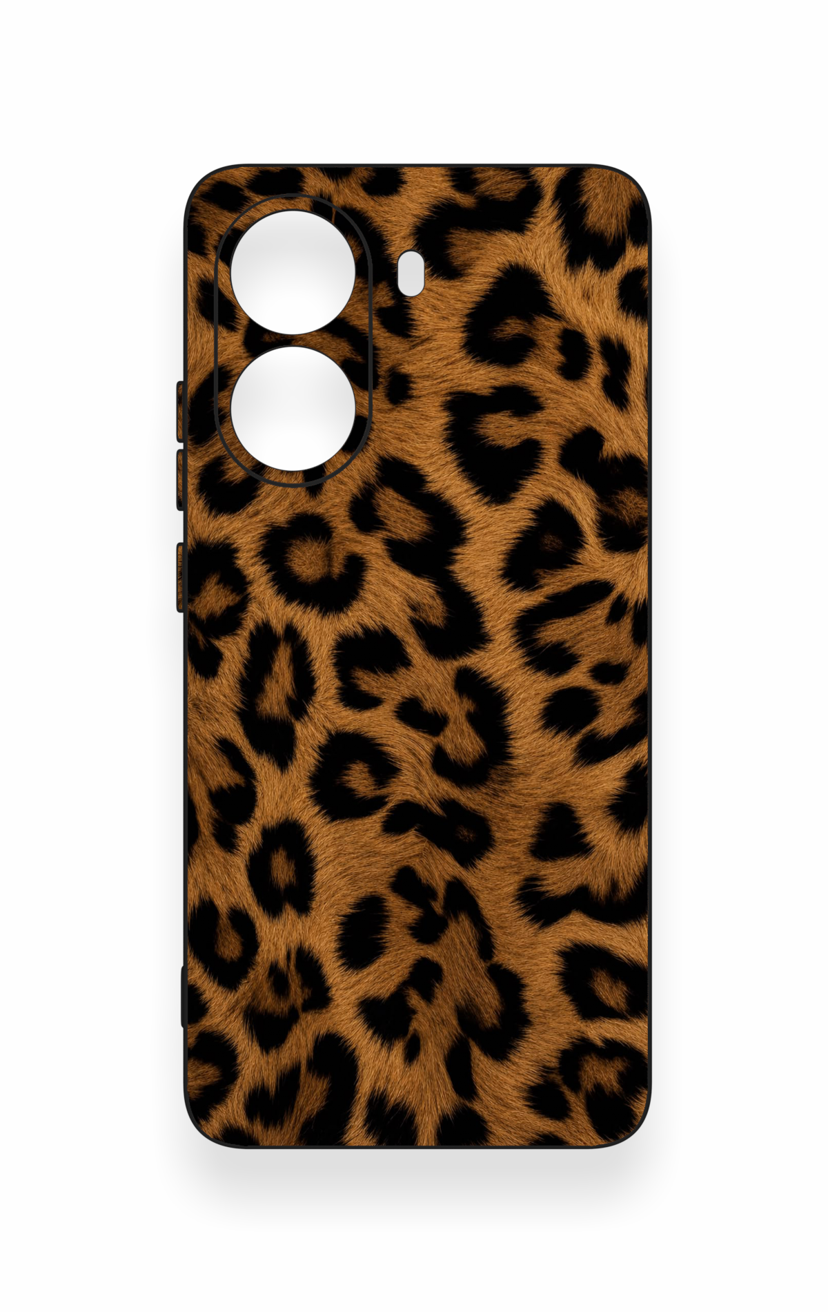 Poco X7 Pro Uyumlu Koyu Leopar Deri Desenli Silikon Kılıf