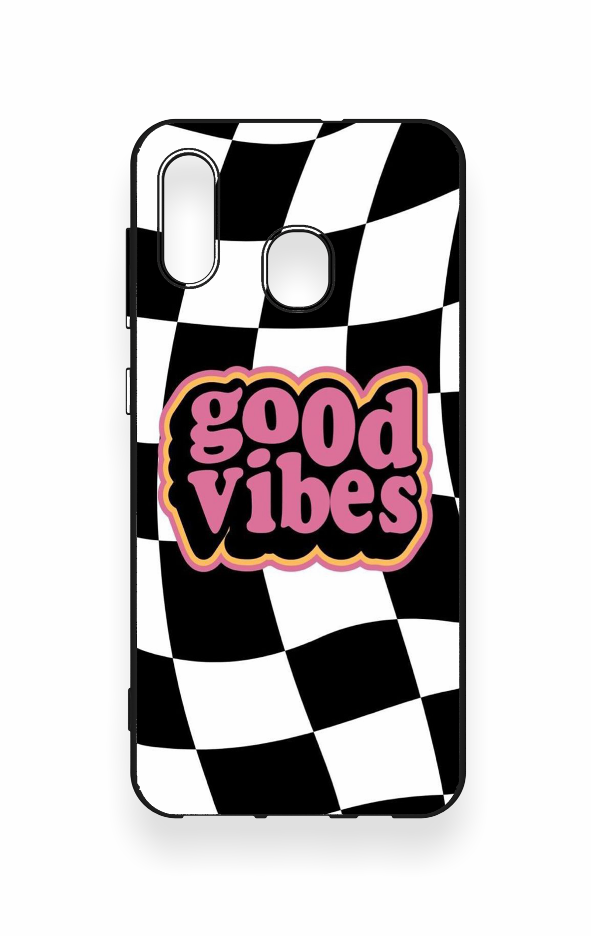Samsung A20-A30 Uyumlu Black Good Vibes Desenli Silikon Kılıf