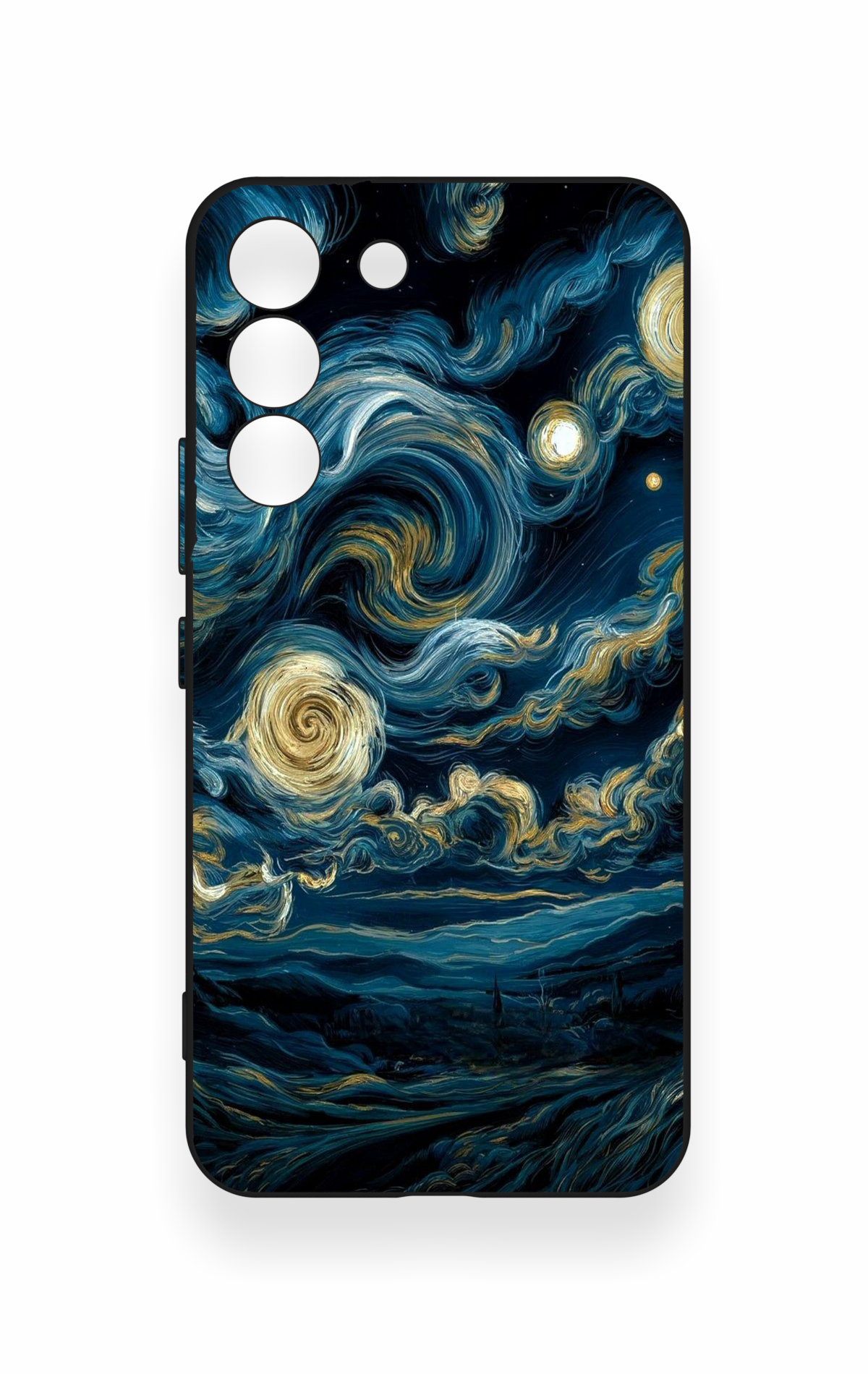 Samsung S22 Uyumlu Yıldızlı Gece Desenli Silikon Kılıf