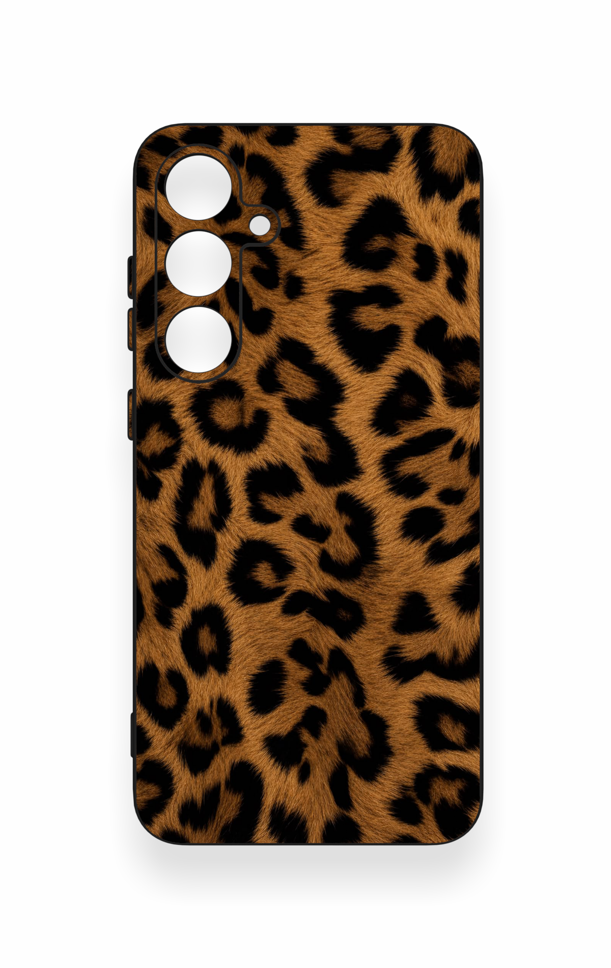 Samsung S24Fe Uyumlu Koyu Leopar Deri Desenli Silikon Kılıf