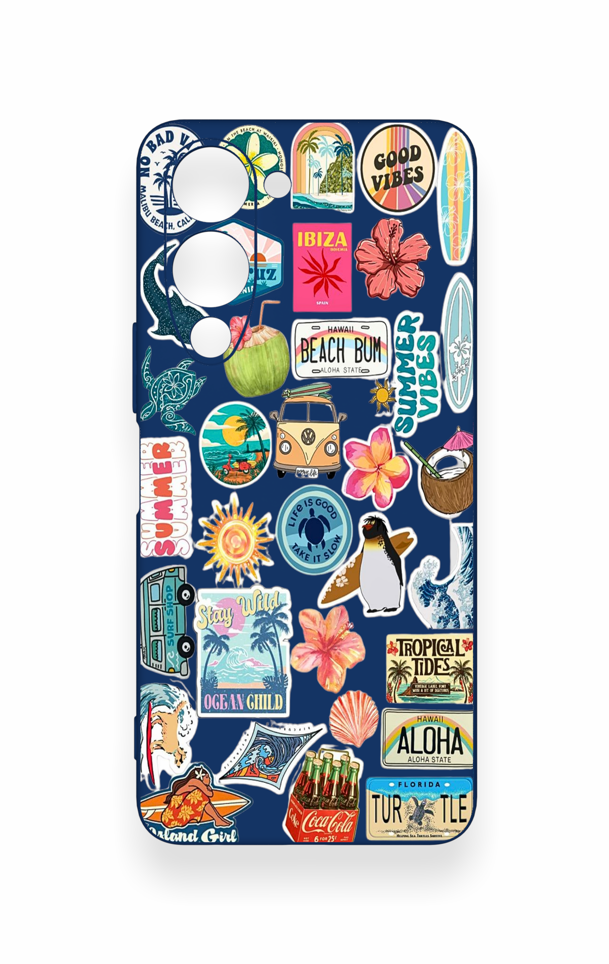 Vivo Y19 5G Uyumlu Summer Vibes Desenli Silikon Kılıf